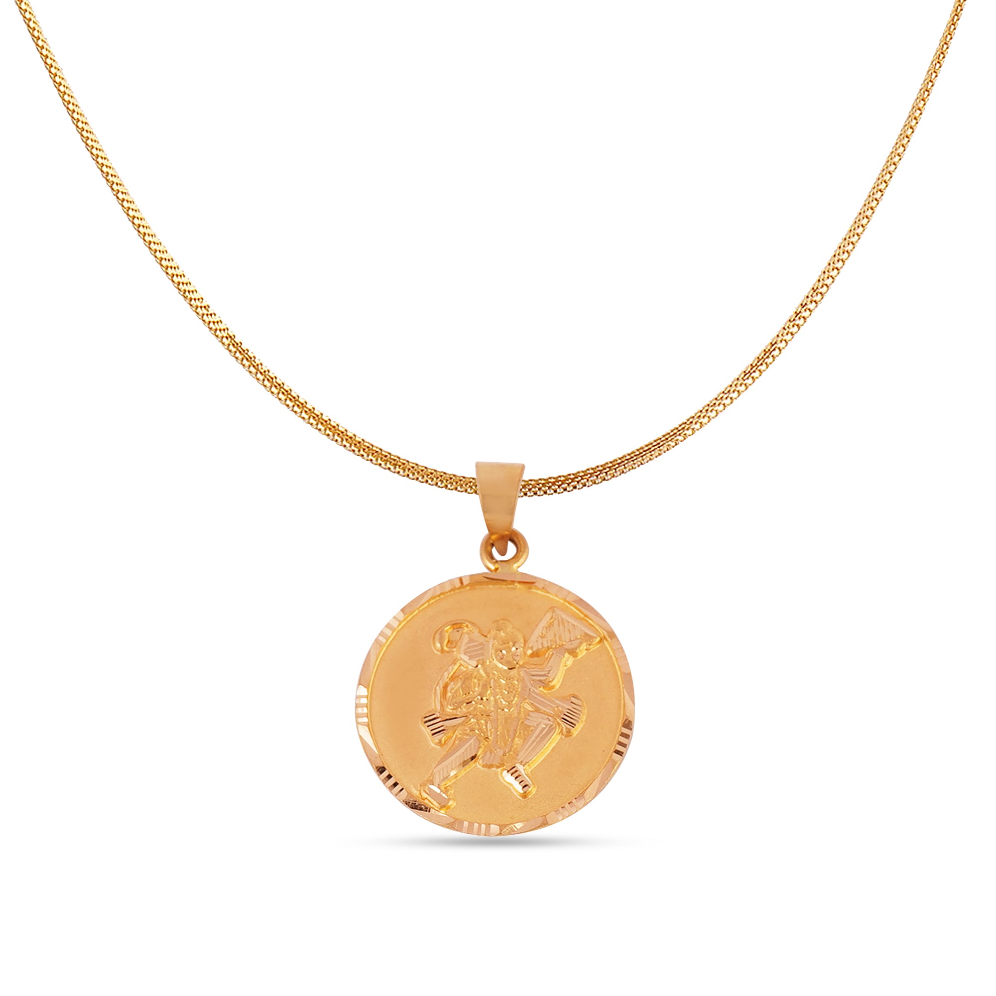 22 kt Gold Hanuman Ji Pendent  in Round Shape