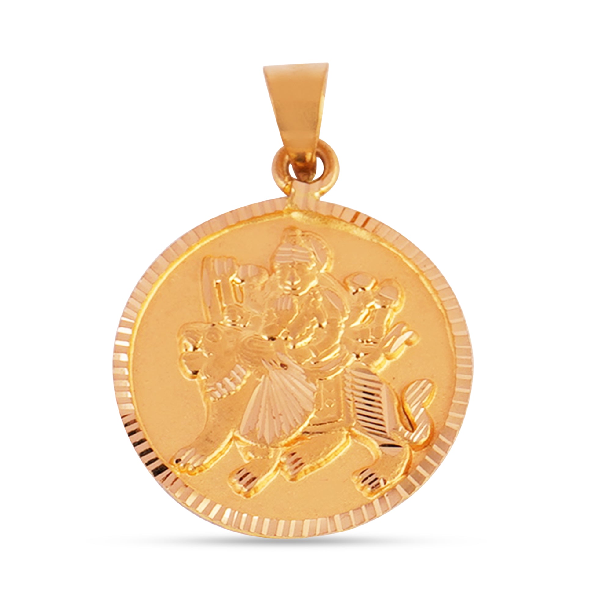 22kt Gold Durga ji Pendent, beautiful gift for your loved ones
