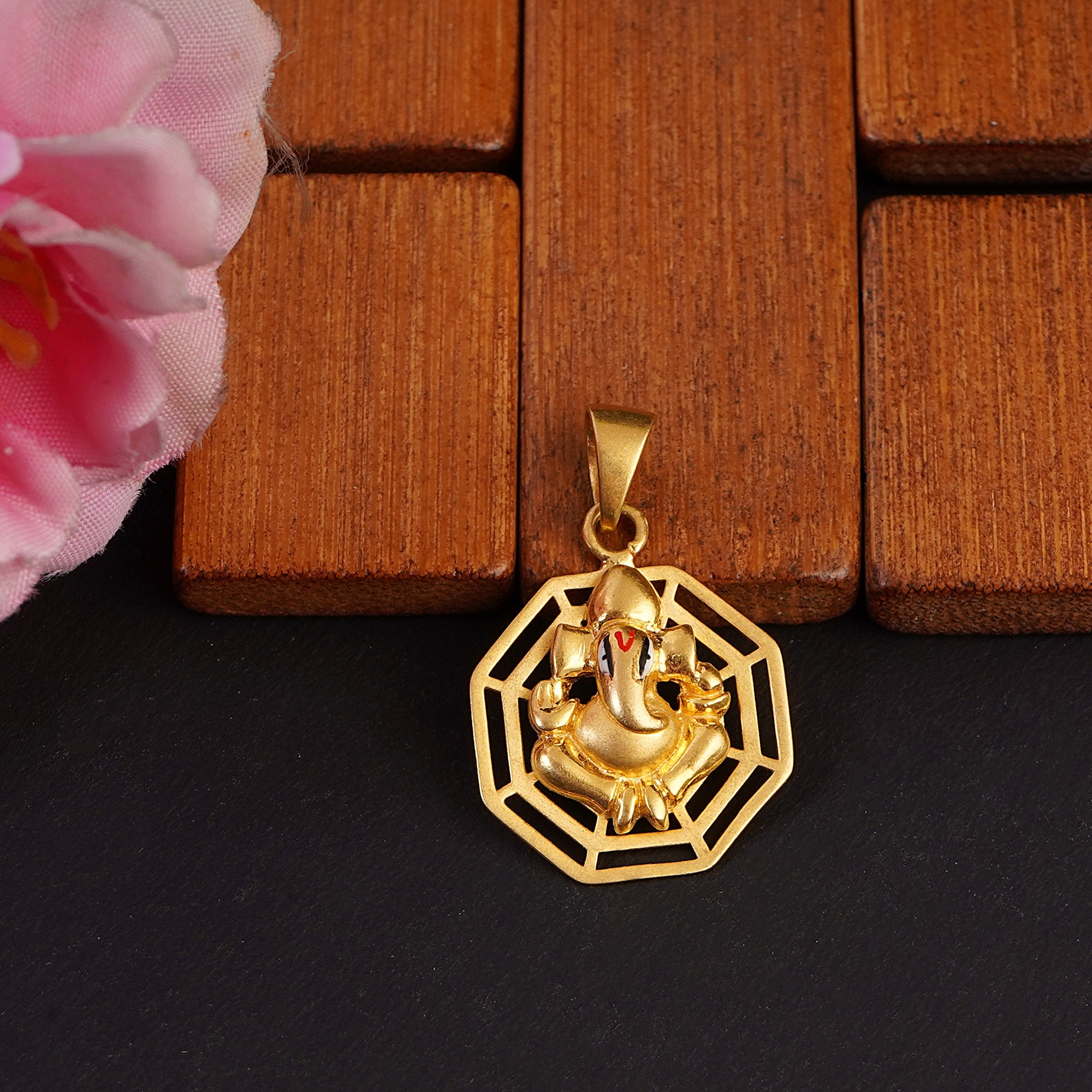 22kt Solid Gold Lord Ganesha Pendent for Peace and Prosperity