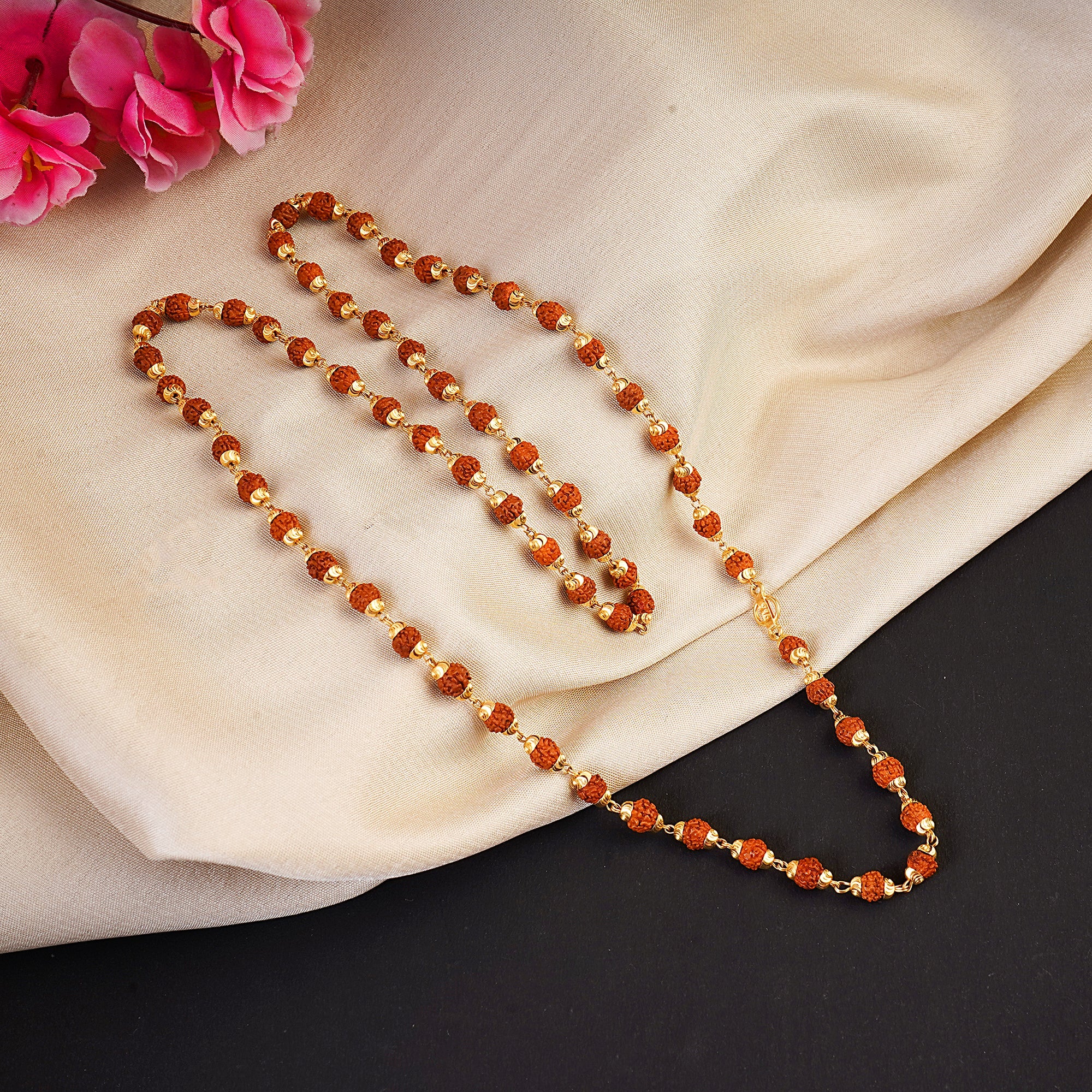 22Kt Gold Rudraksh Chain Handmade Hindu Religious Mala