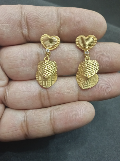 Mystical Elegance - Enchanting 22kt Yellow Gold Dangler Earrings - Anniversary Magic