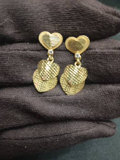 Mystical Elegance - Enchanting 22kt Yellow Gold Dangler Earrings - Anniversary Magic