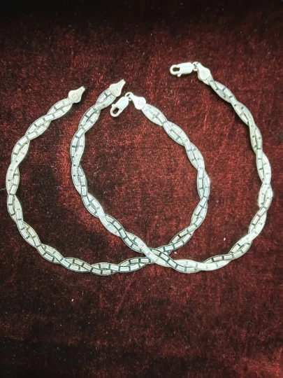 Silver Payal - 925 Sterling Silver with High Luster Polish - Handmade Anklet