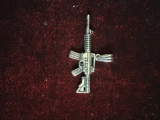 925 Sterling Silver Gun Shape Oxidized vintage Pendant  Best Gift Pendent