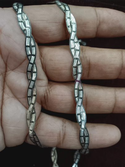 Silver Payal - 925 Sterling Silver with High Luster Polish - Handmade Anklet