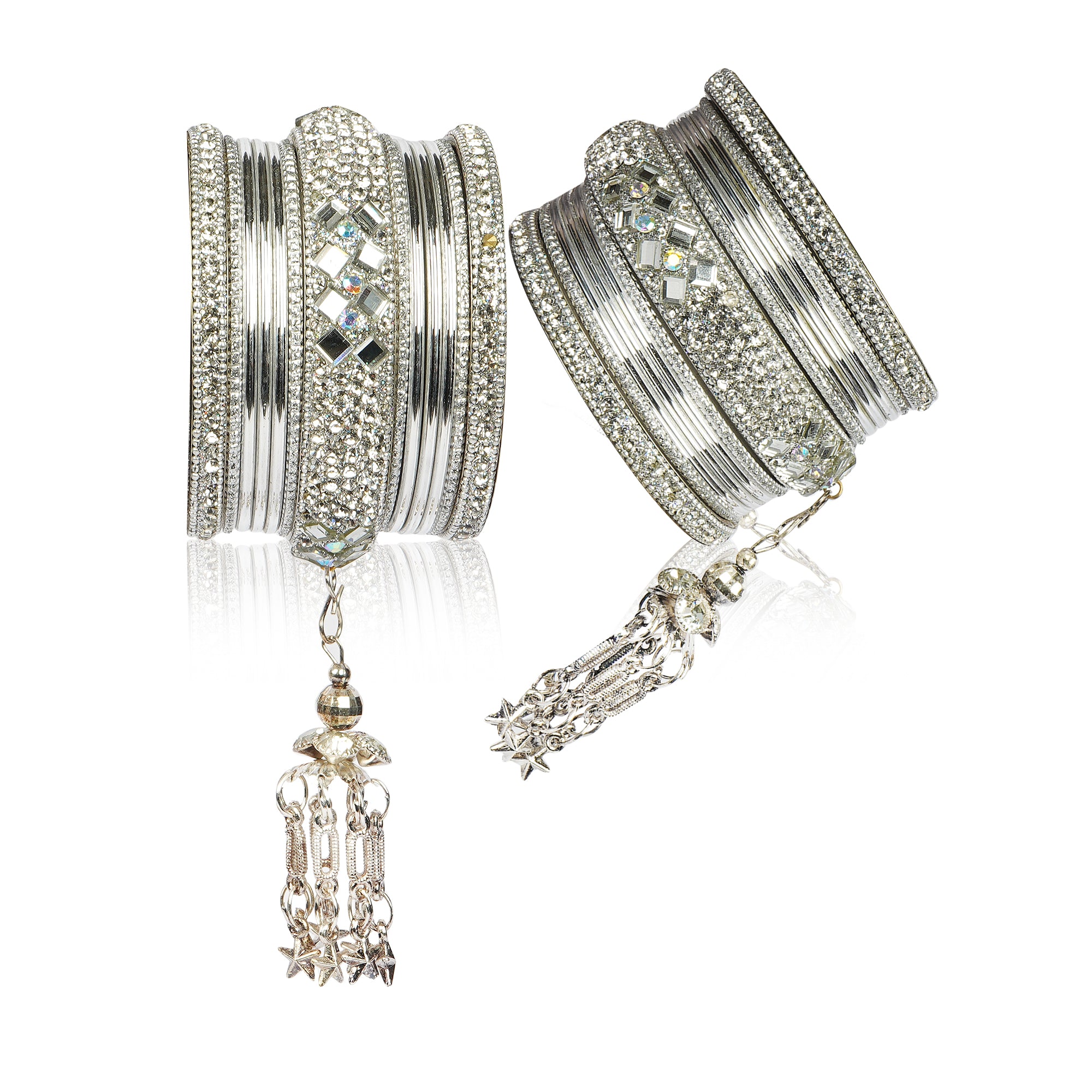 Indian Wedding Bangles Set, Bridal Bangles, Traditional Bangle Seen, Lightweight Jewelry Bangles, Bridesmaid Gift, Silver Polished