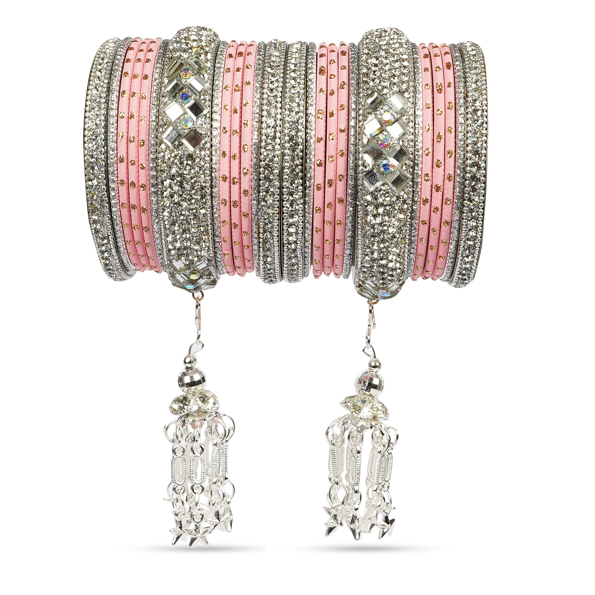 Indian Wedding Bangles Set, Bridal Bangles, Traditional Bangle Set for Women, Lightweight Jewelry Bangles, Bridesmaid Gift, Silver Polished