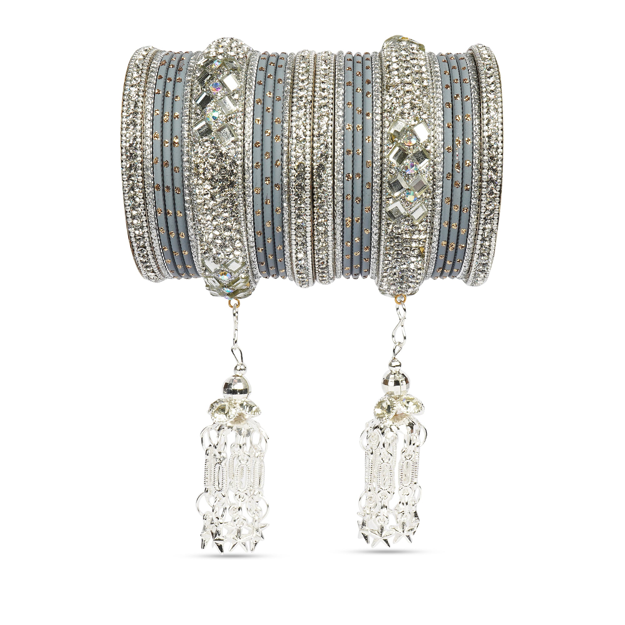 Indian Wedding Bangles Set, Bridal Bangles, Traditional Bangle Set for Women, Lightweight Jewelry Bangles, Bridesmaid Gift, Silver Polished