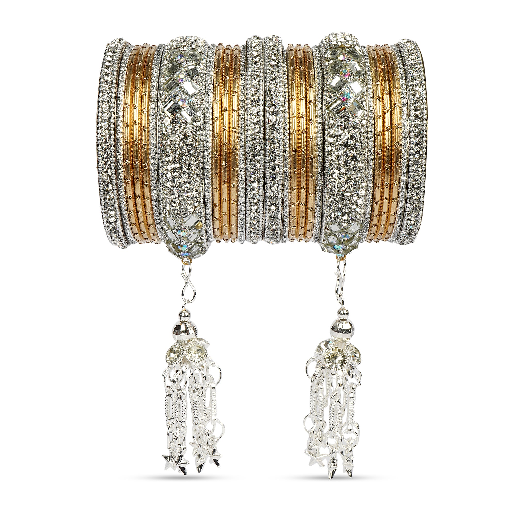 Indian Wedding Bangles Set, Bridal Bangles, Traditional Bangle Set for Women, Lightweight Jewelry Bangles, Bridesmaid Gift, Silver Polished
