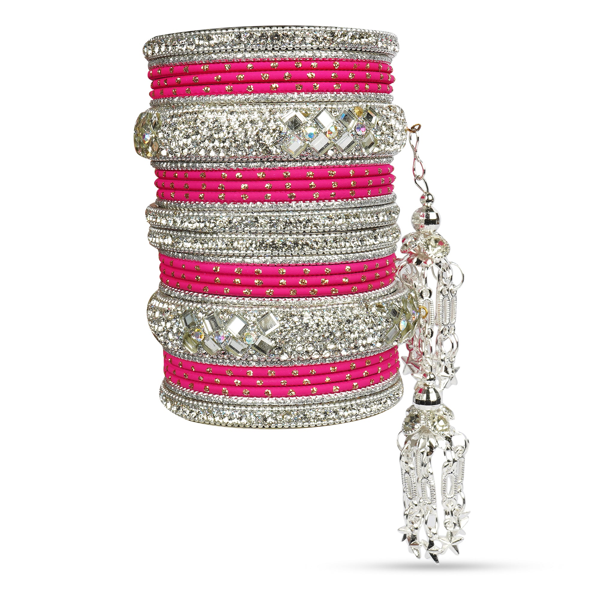 Indian Wedding Bangles Set, Bridal Bangles, Traditional Bangle Set for Women, Lightweight Jewelry Bangles, Bridesmaid Gift, Silver Polished