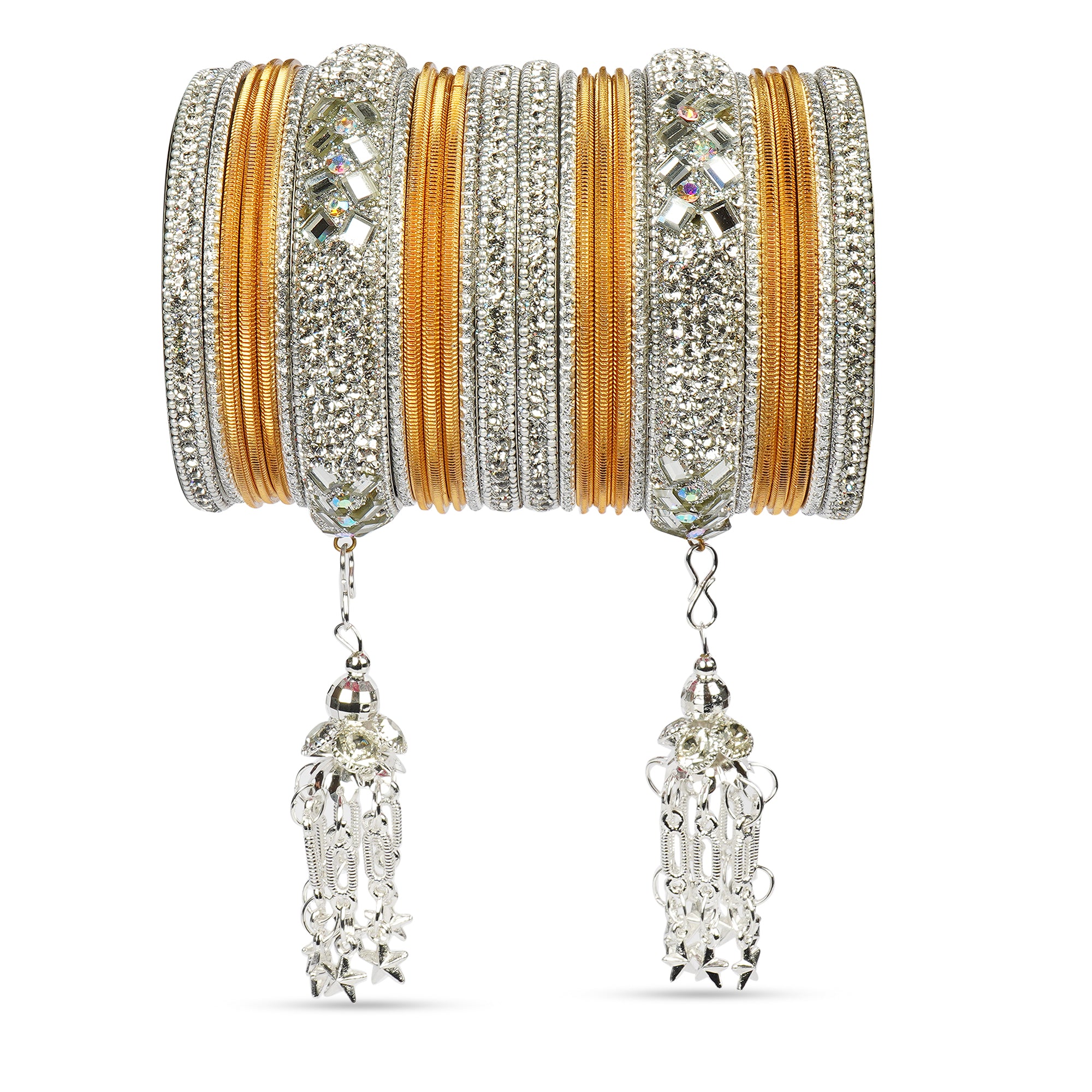 Indian Wedding Bangles Set, Bridal Bangles, Traditional Bangle Set for Women, Lightweight Jewelry Bangles, Bridesmaid Gift, Silver Polished