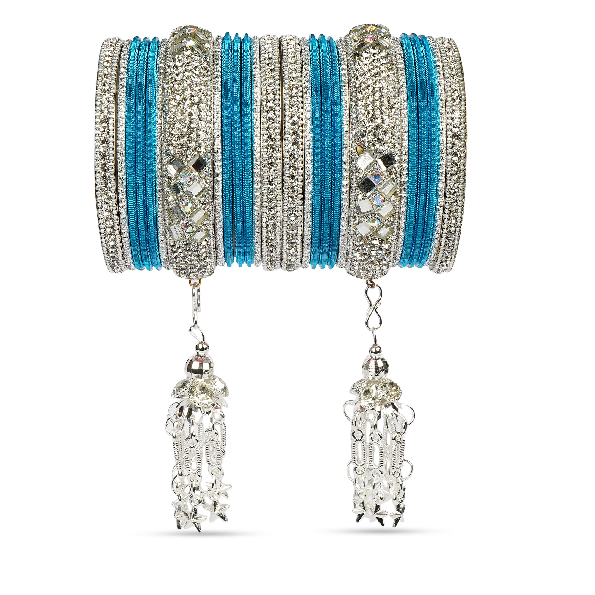 Indian Wedding Bangles Set, Bridal Bangles, Traditional Bangle Set for Women, Lightweight Jewelry Bangles, Bridesmaid Gift, Silver Polished