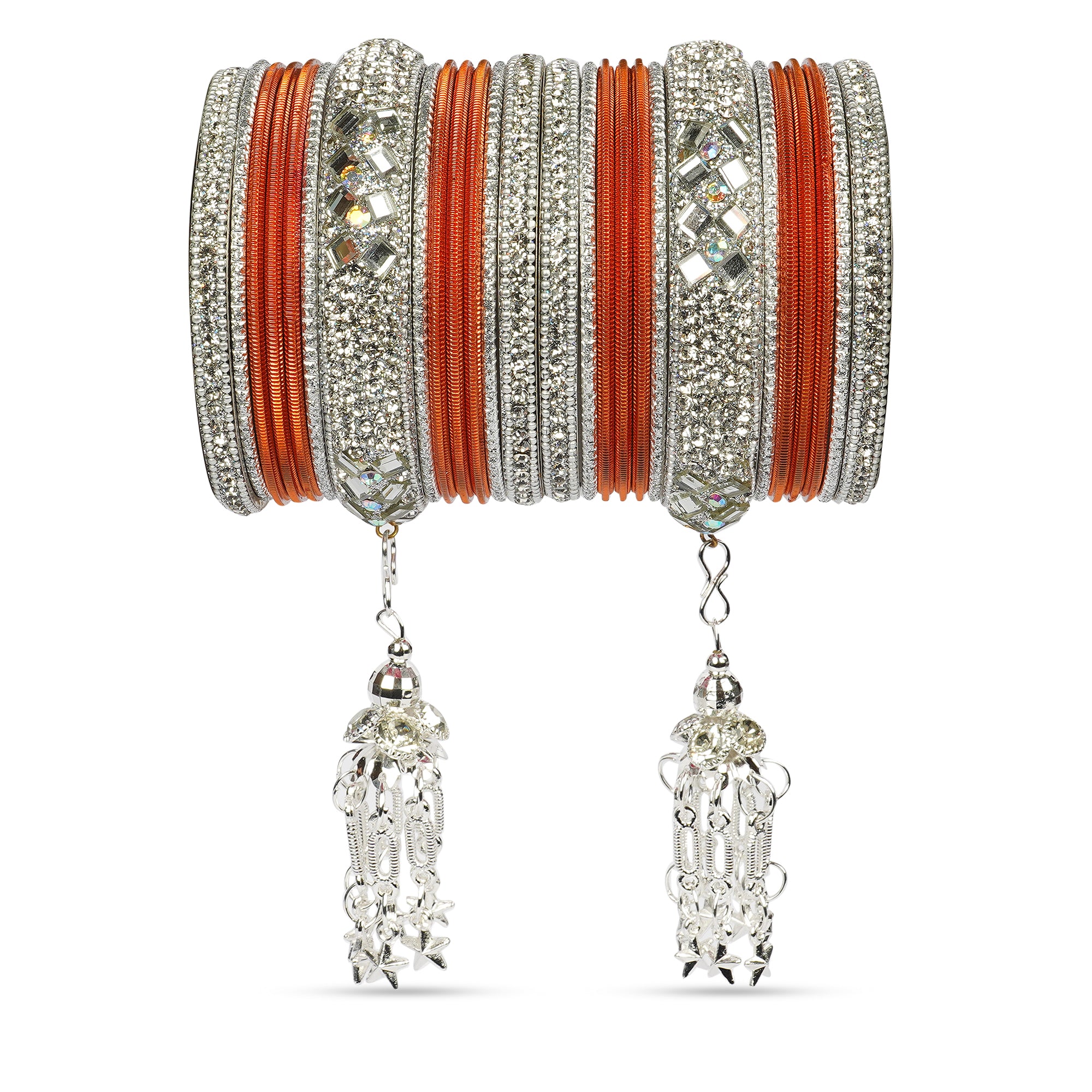 Indian Wedding Bangles Set, Bridal Bangles, Traditional Bangle Set for Women, Lightweight Jewelry Bangles, Bridesmaid Gift, Silver Polished