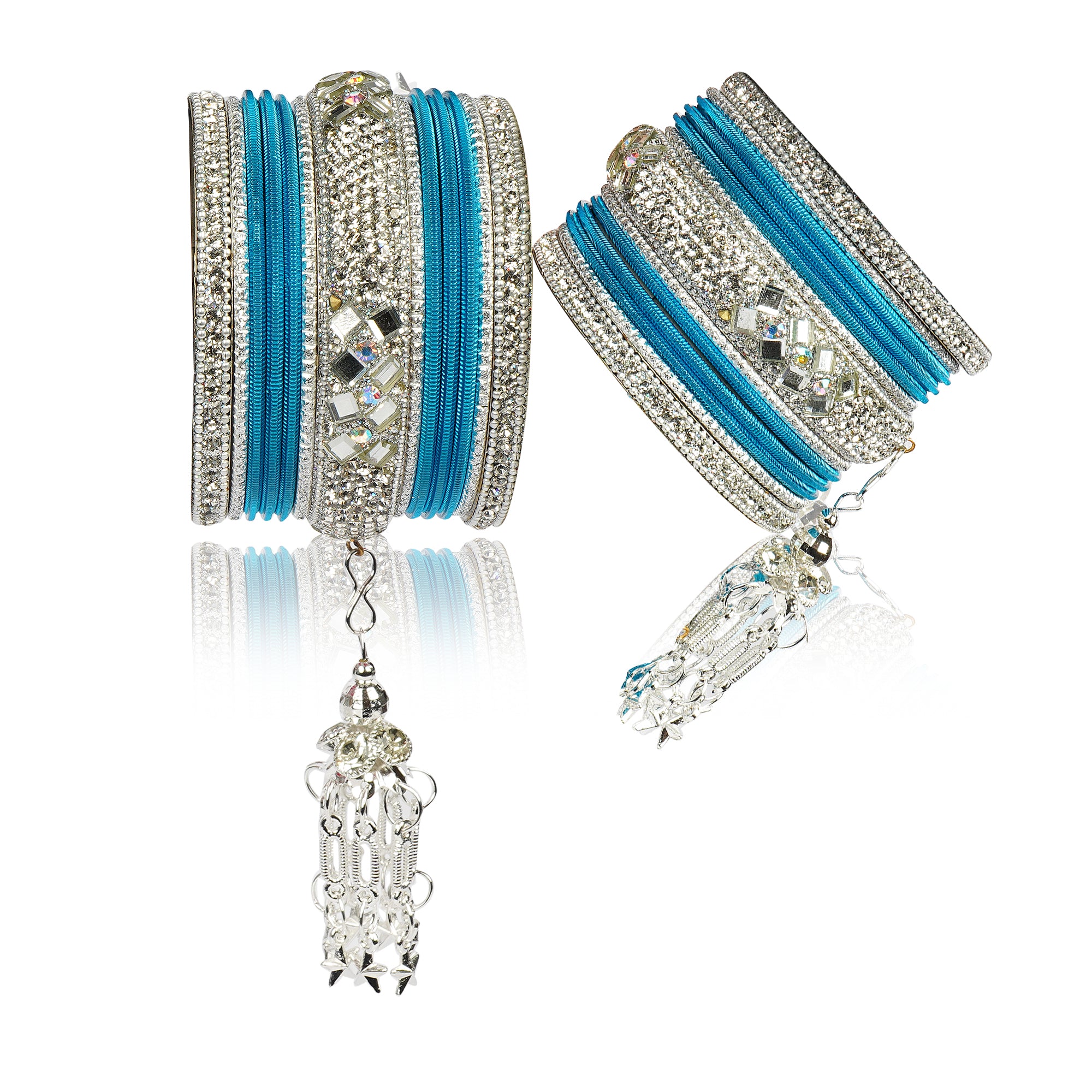 Indian Wedding Bangles Set, Bridal Bangles, Traditional Bangle Set for Women, Lightweight Jewelry Bangles, Bridesmaid Gift, Silver Polished