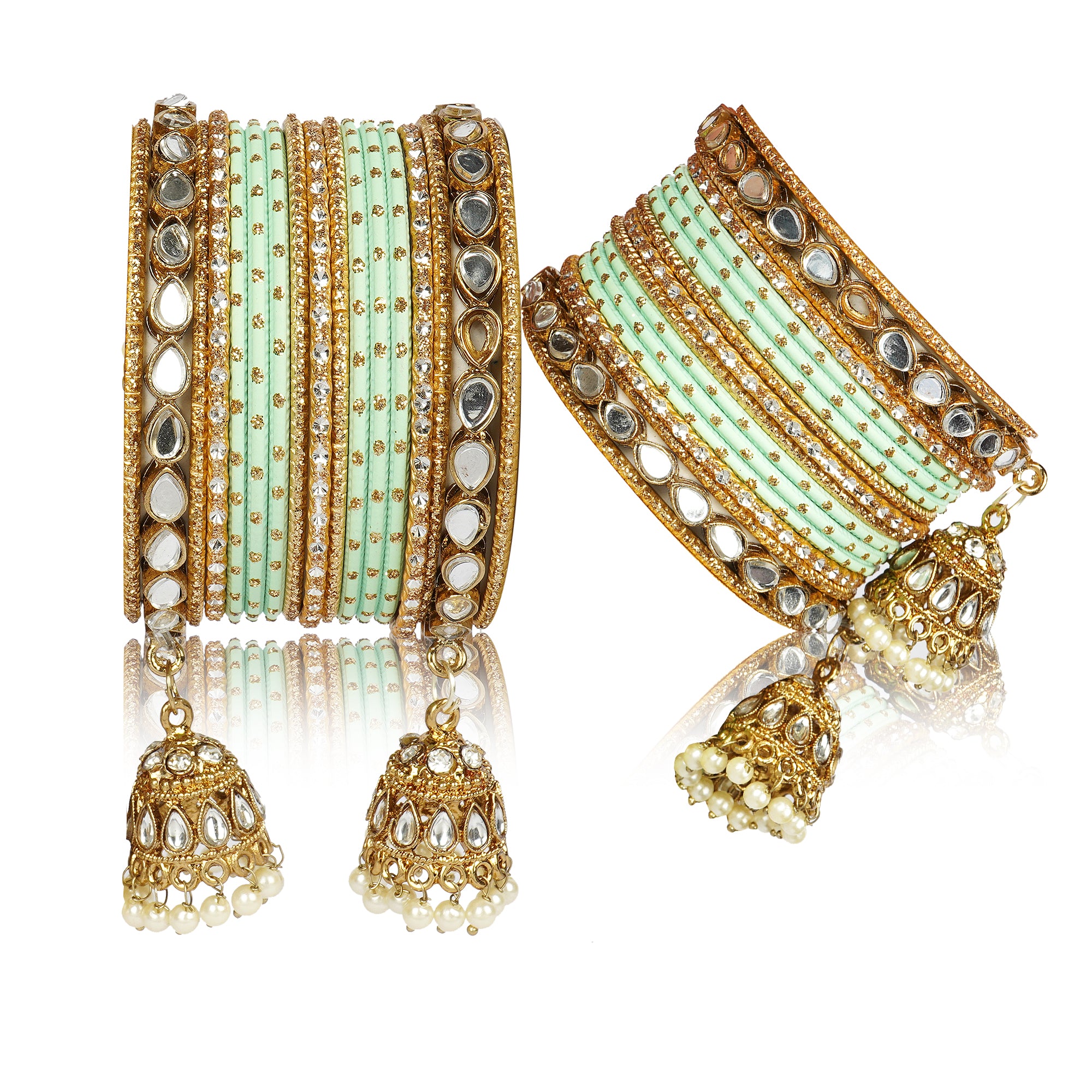Indian Ethnic Partywear Handmade Bangles – Elegant Jewelry for Women, Perfect for Weddings, Festivals, and Everyday Wear