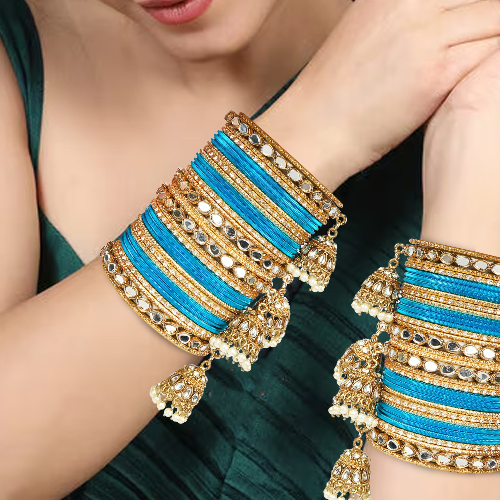 Indian Ethnic Partywear Handmade Bangles – Elegant Jewelry for Women, Perfect for Weddings, Festivals, and Everyday Wear