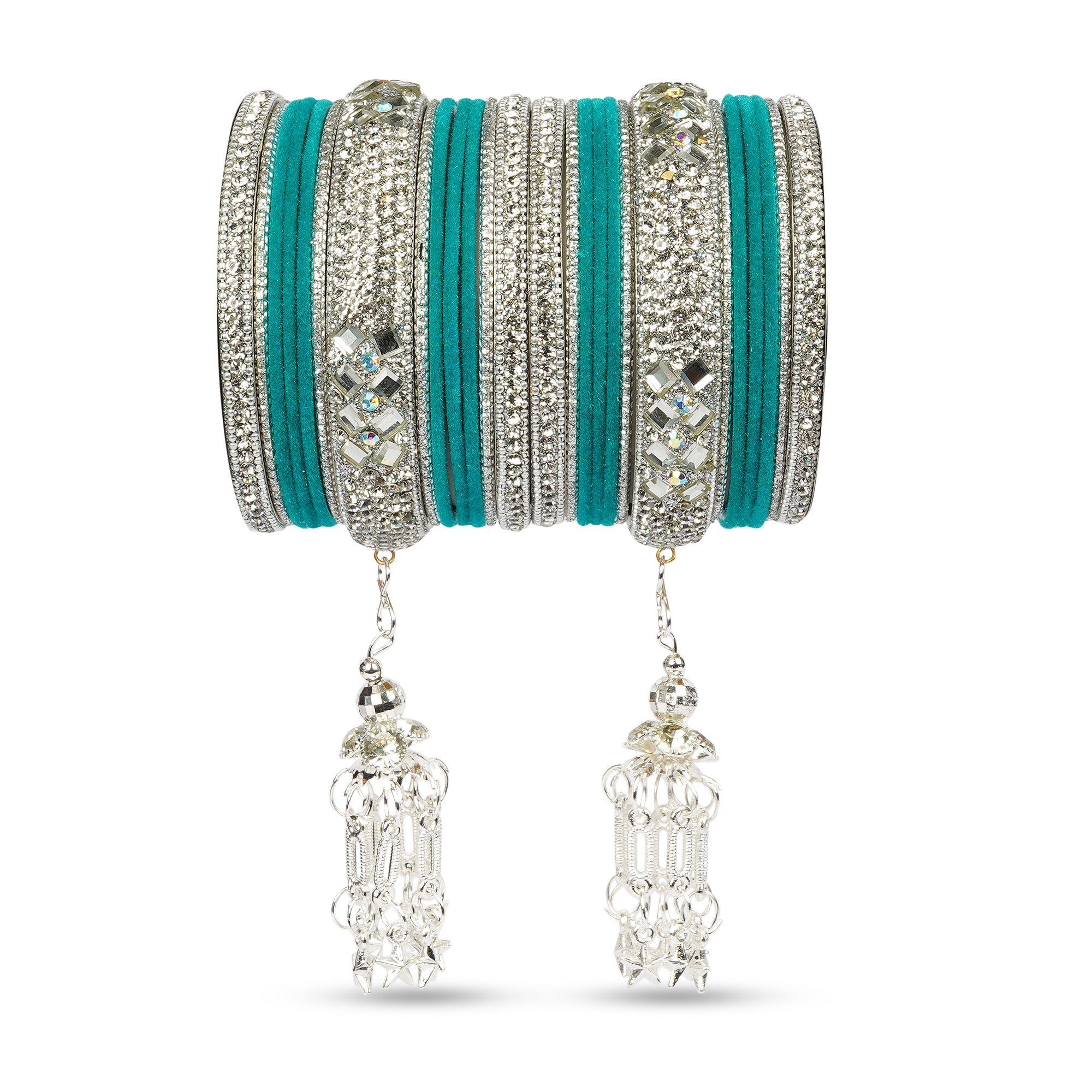Indian Wedding Bangles Set, Bridal Bangles, Traditional Bangle Set for Women, Lightweight Jewelry Bangles, Bridesmaid Gift, Silver Polished