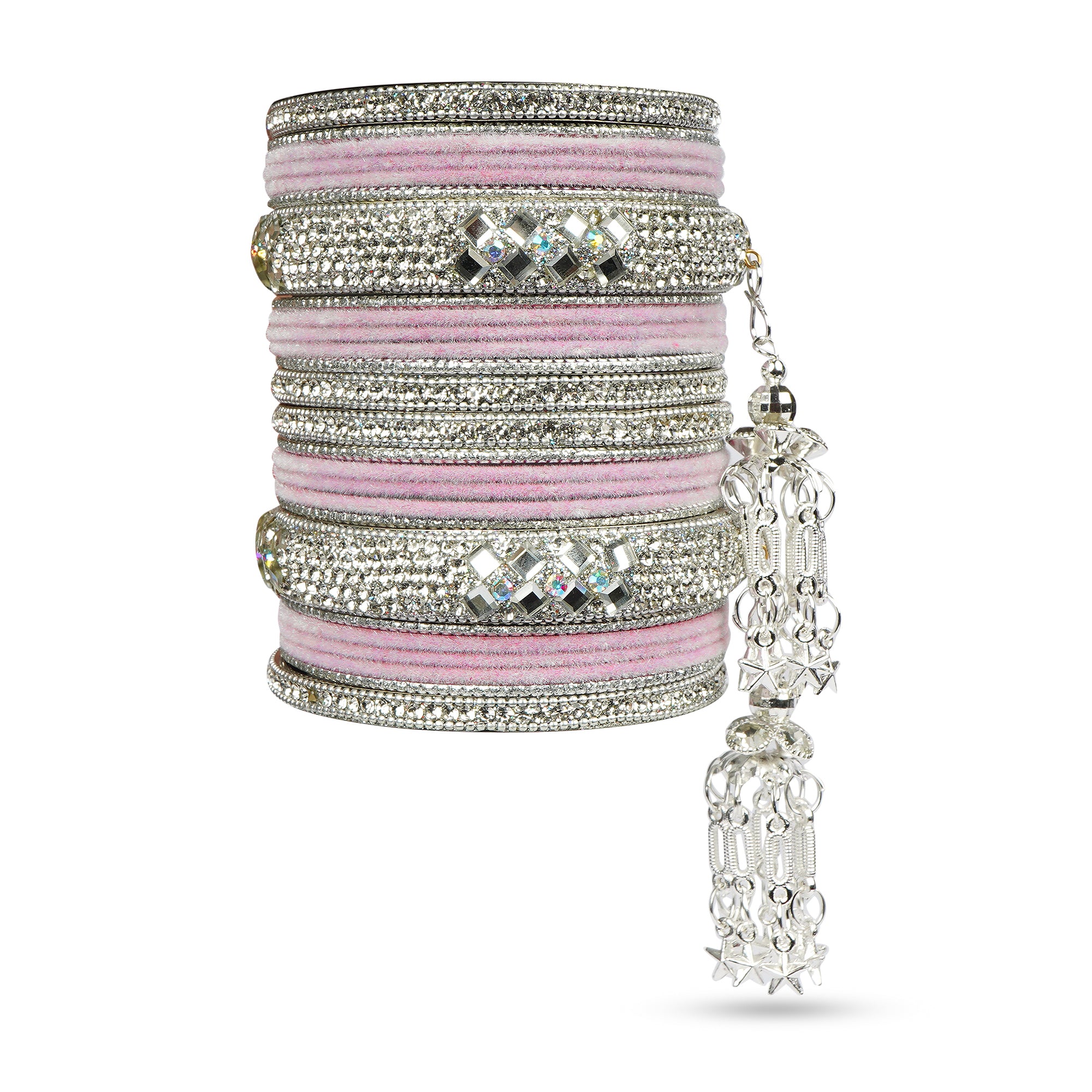 Indian Wedding Bangles Set, Bridal Bangles, Traditional Bangle Set for Women, Lightweight Jewelry Bangles, Bridesmaid Gift, Silver Polished