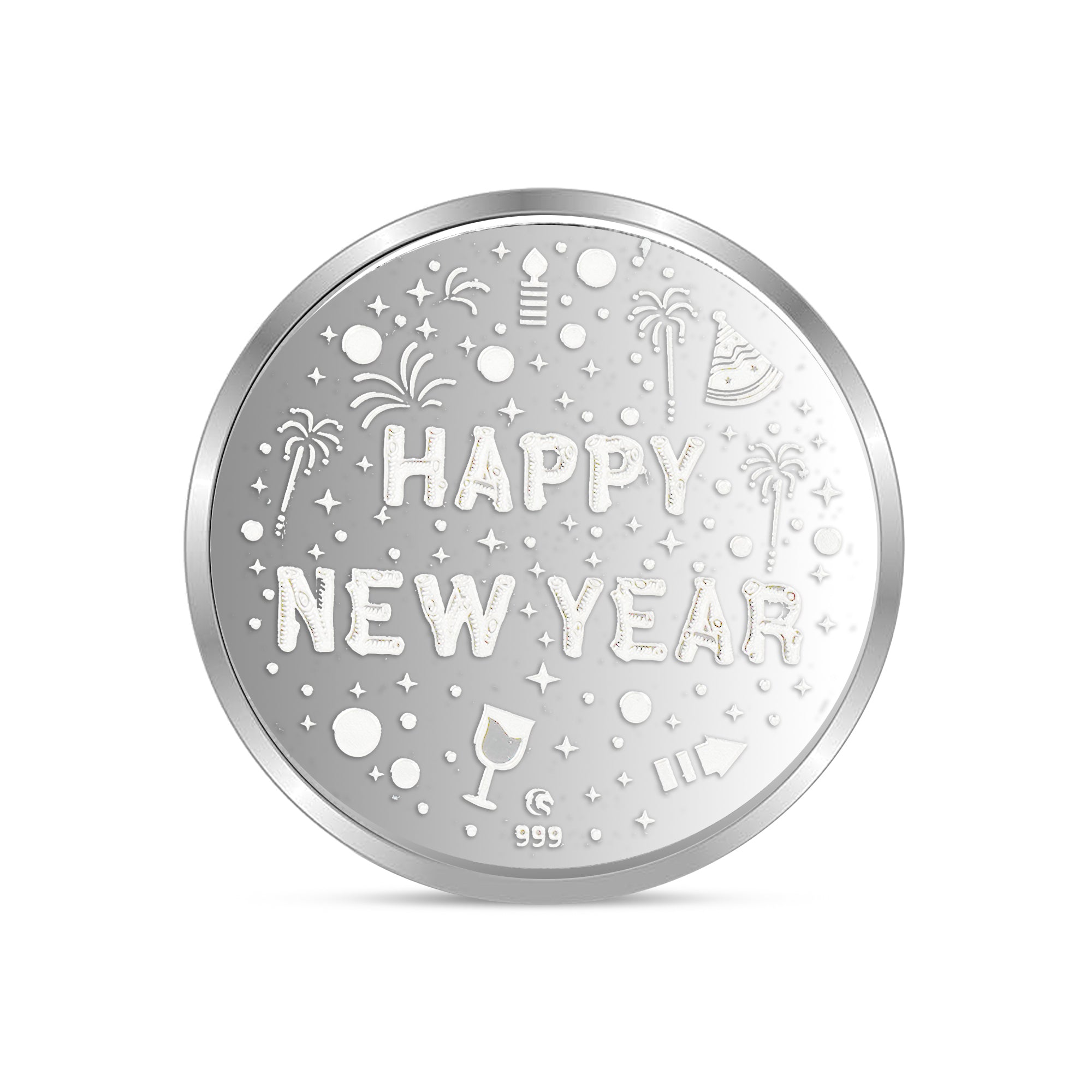 999 silver 10 gram Happy New Year wishes coin for your loved ones