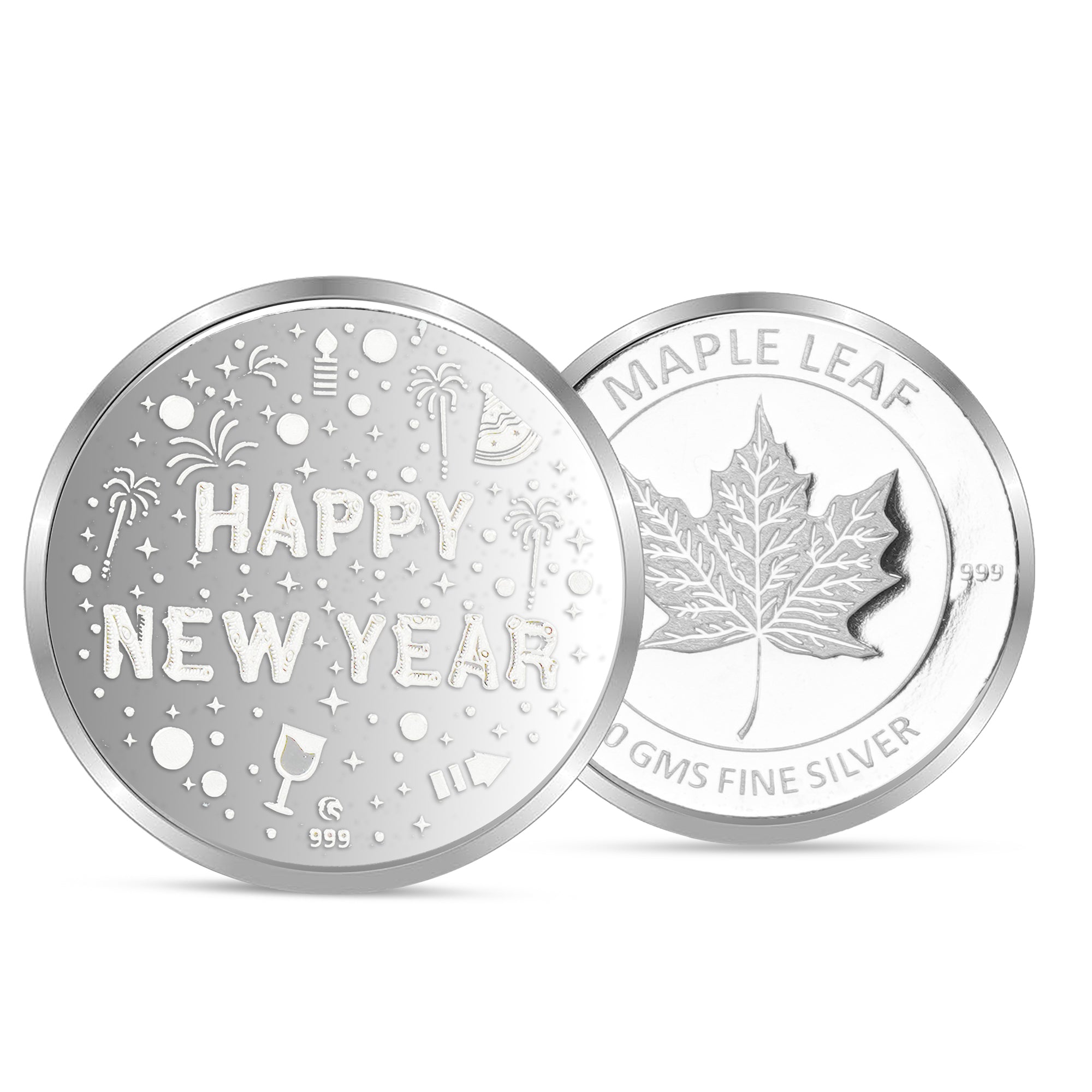 999 silver 10 gram Happy New Year wishes coin for your loved ones