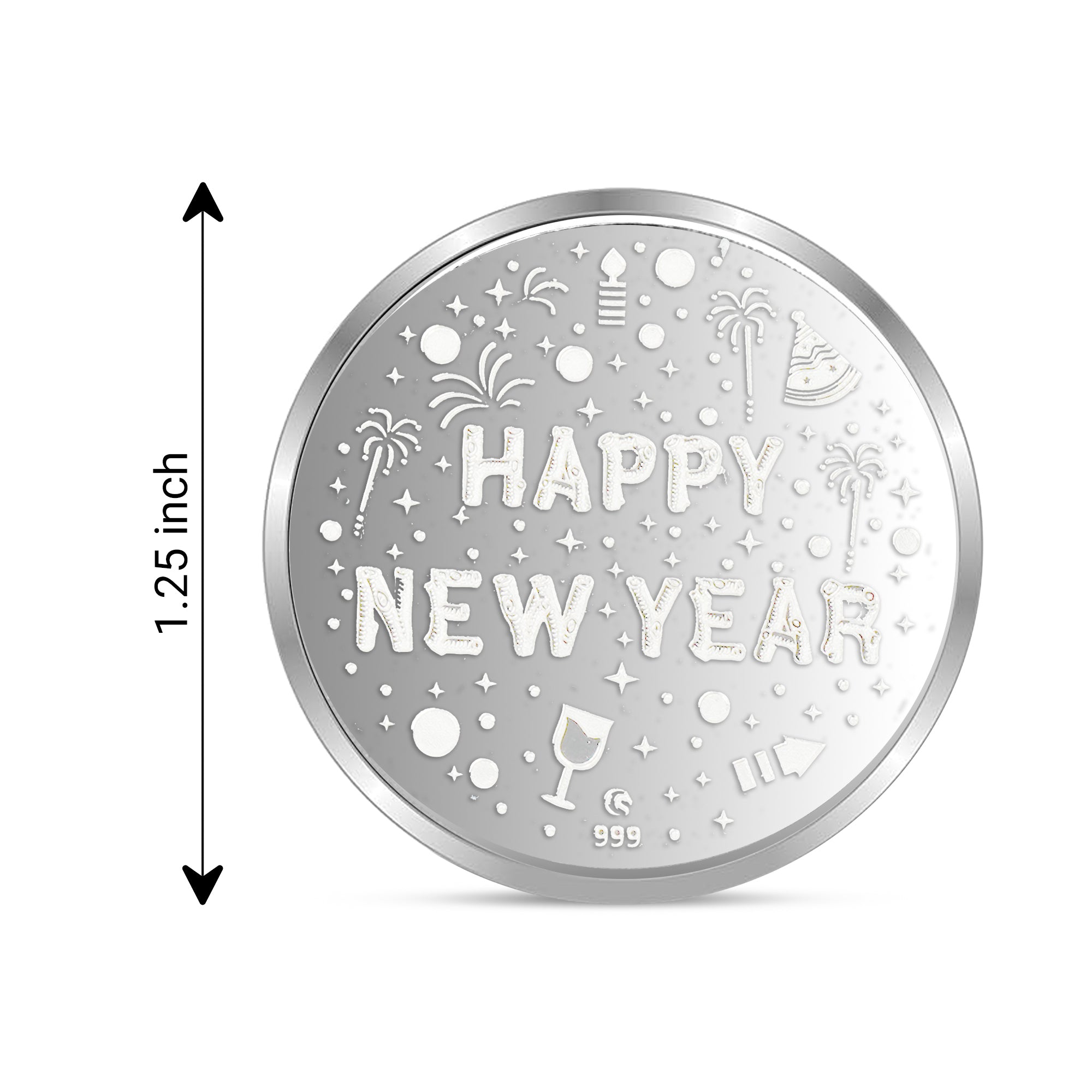 999 silver 10 gram Happy New Year wishes coin for your loved ones