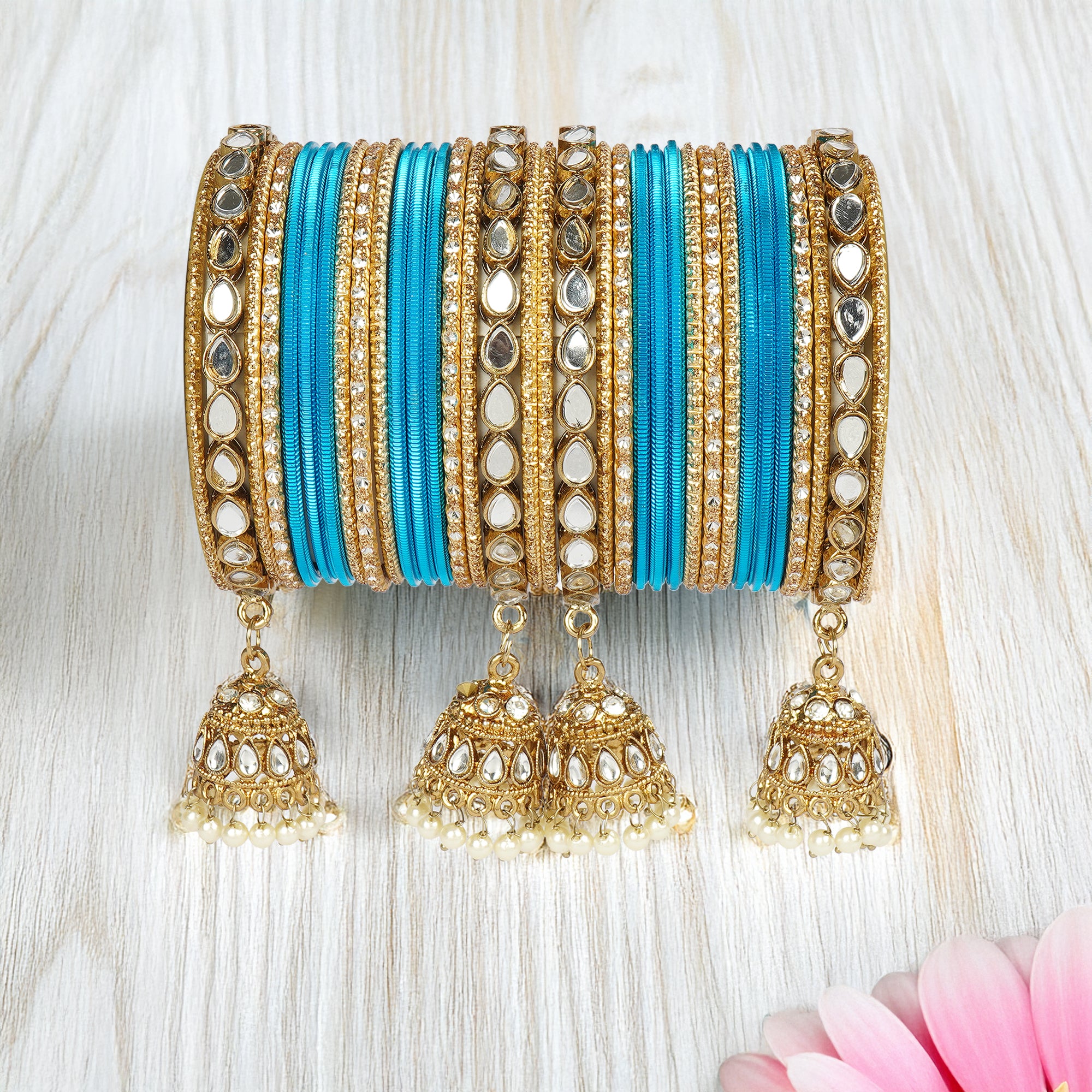 Indian Ethnic Partywear Handmade Bangles – Elegant Jewelry for Women, Perfect for Weddings, Festivals, and Everyday Wear