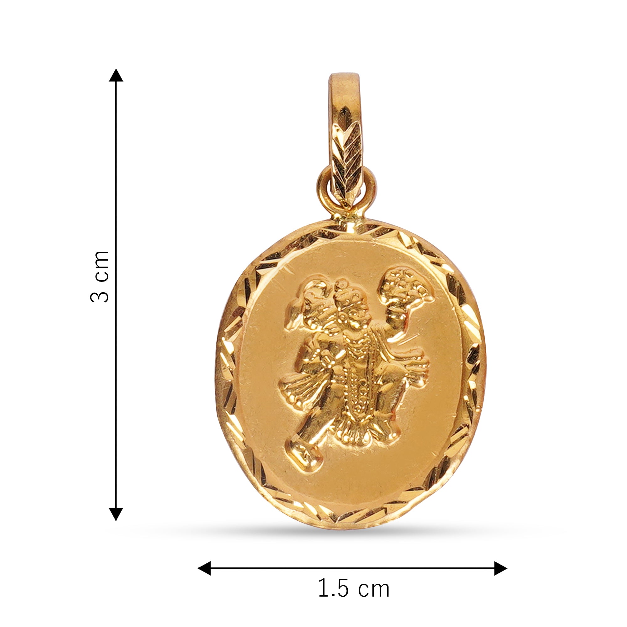 22 K 916 Solid Gold Hanuman Ji Pendant - Exquisite Handmade Jewelry for Self Adornment or Gifting