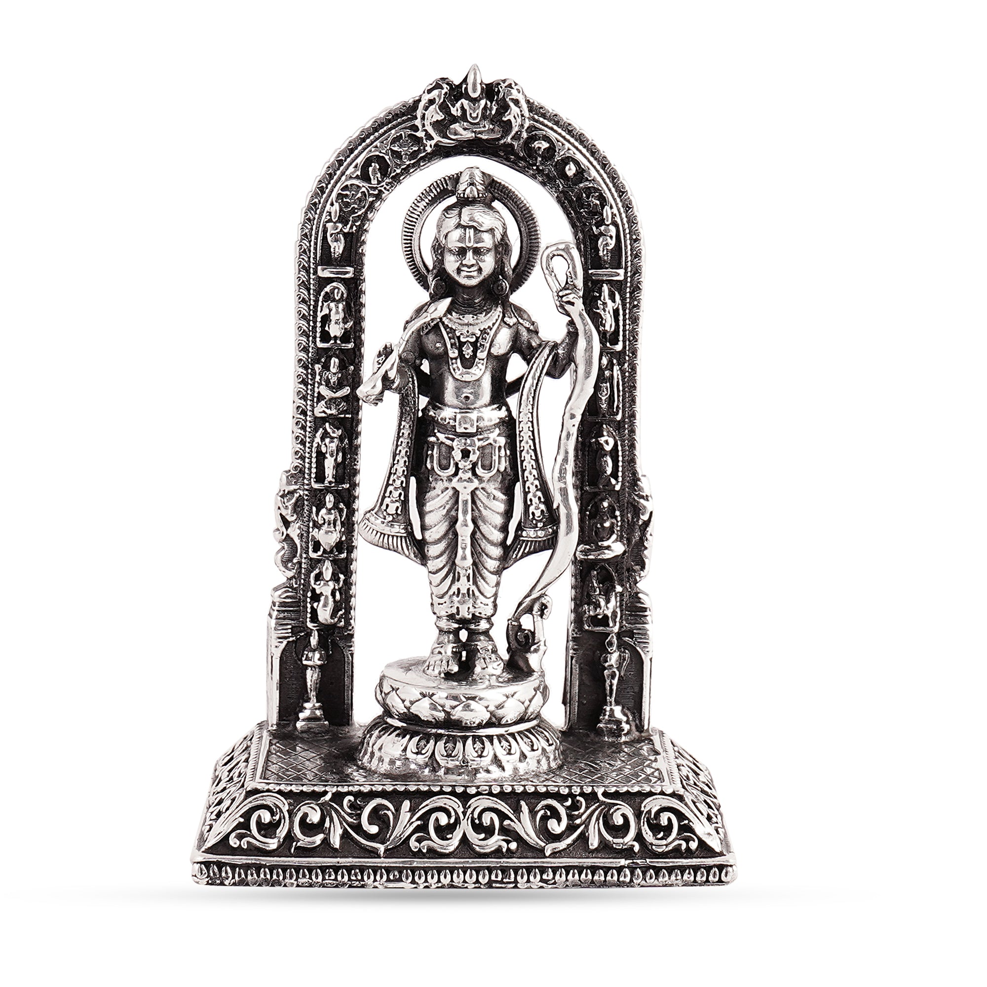 925 Silver Handcrafted Lord Ram Idol Replica of Ram Lalla Idol Ayodhya Temple