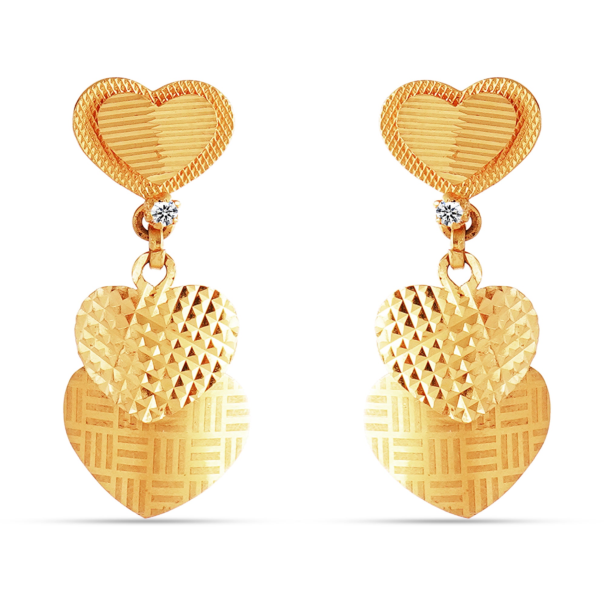Mystical Elegance - Enchanting 22kt Yellow Gold Dangler Earrings - Anniversary Magic