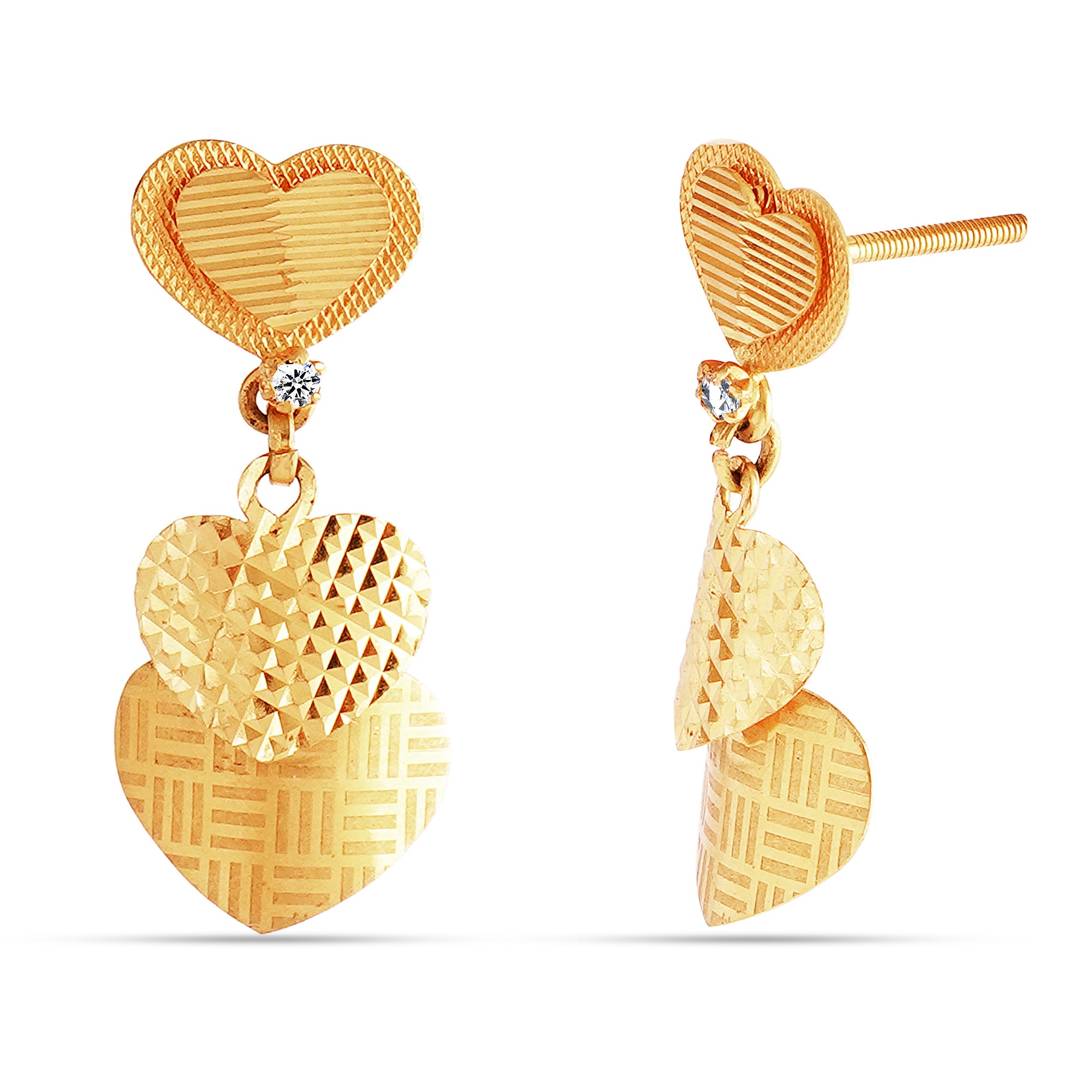 Mystical Elegance - Enchanting 22kt Yellow Gold Dangler Earrings - Anniversary Magic