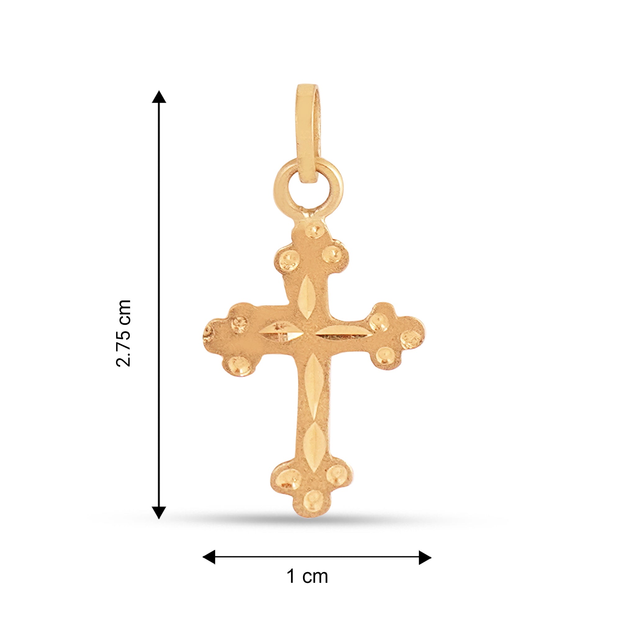 22 K 916 Hallmarked Solid Gold Holy Cross Pendent Beautifully Hand Crafted