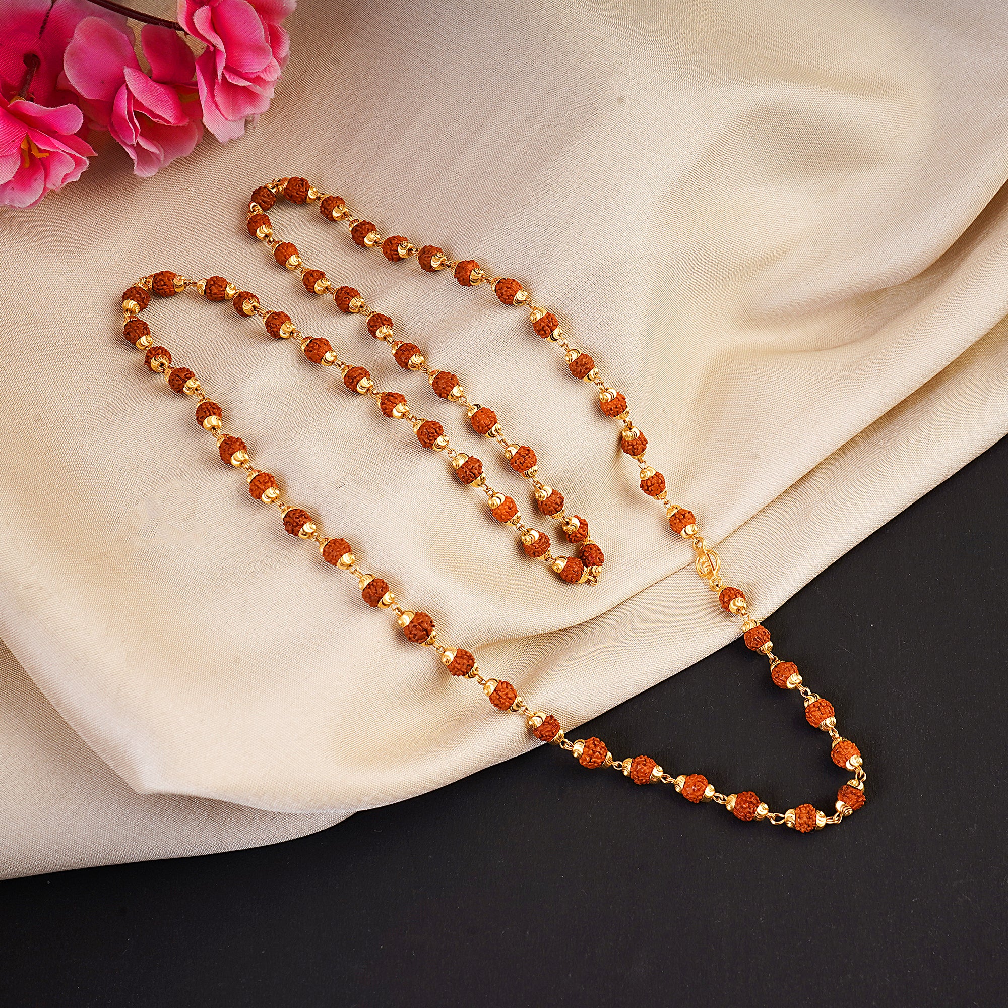22ct Gold Rudraksh Chain/ Mala Indian Handcrafted Chain