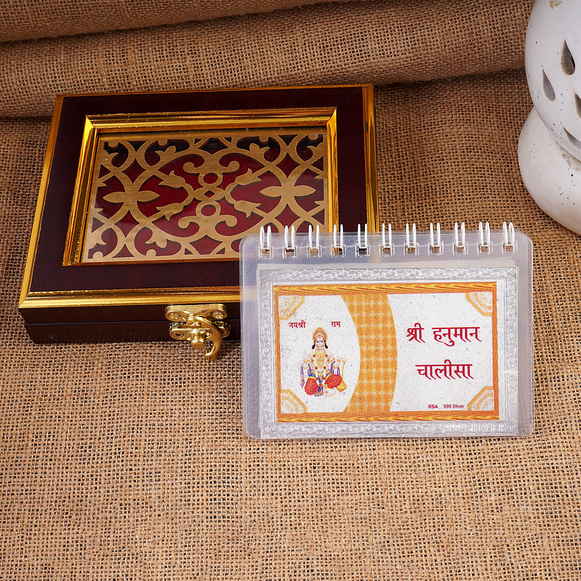 Hanuman Chalisa in 100% pure silver