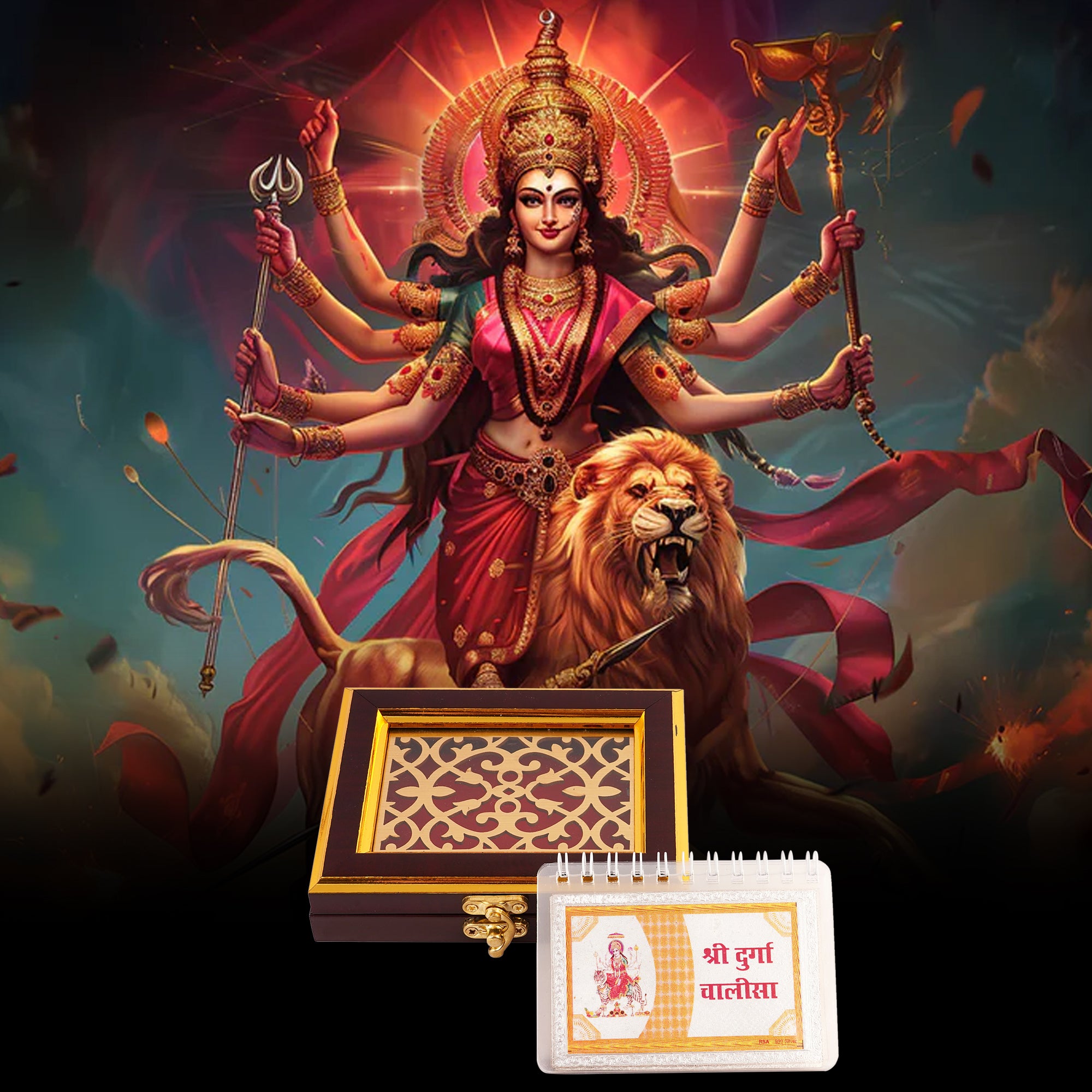 Shri Durga Chalisa in 100% pure silver