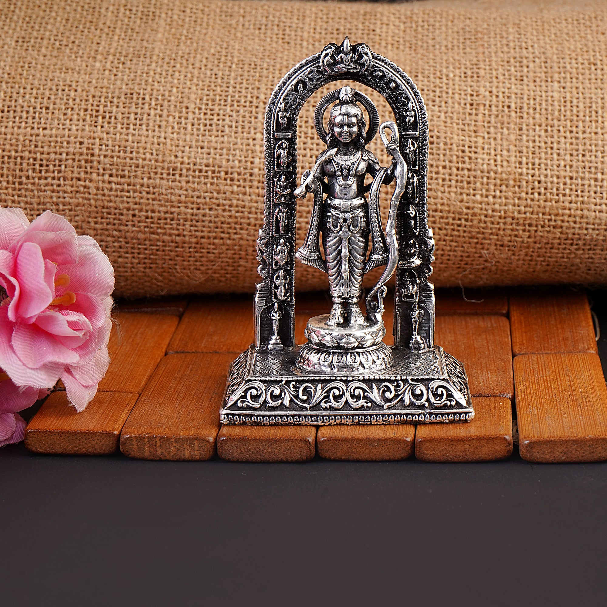 925 Silver Handcrafted Lord Ram Idol Replica of Ram Lalla Idol Ayodhya Temple