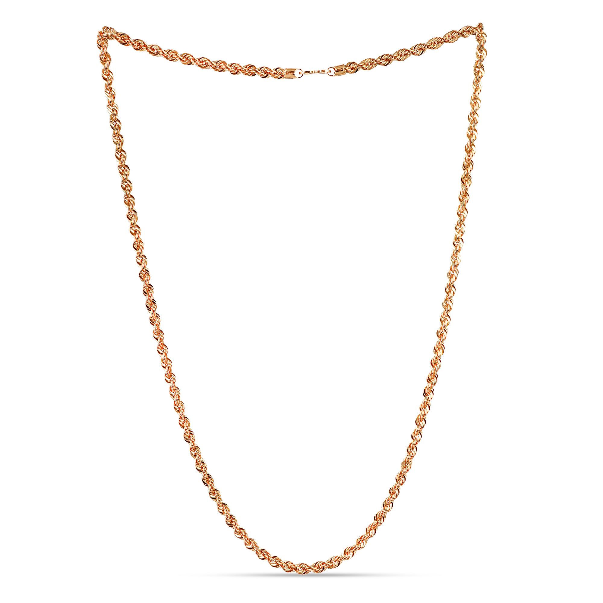 22 kt solid gold handcrafted hollow rope desgin chain for self or anniversary