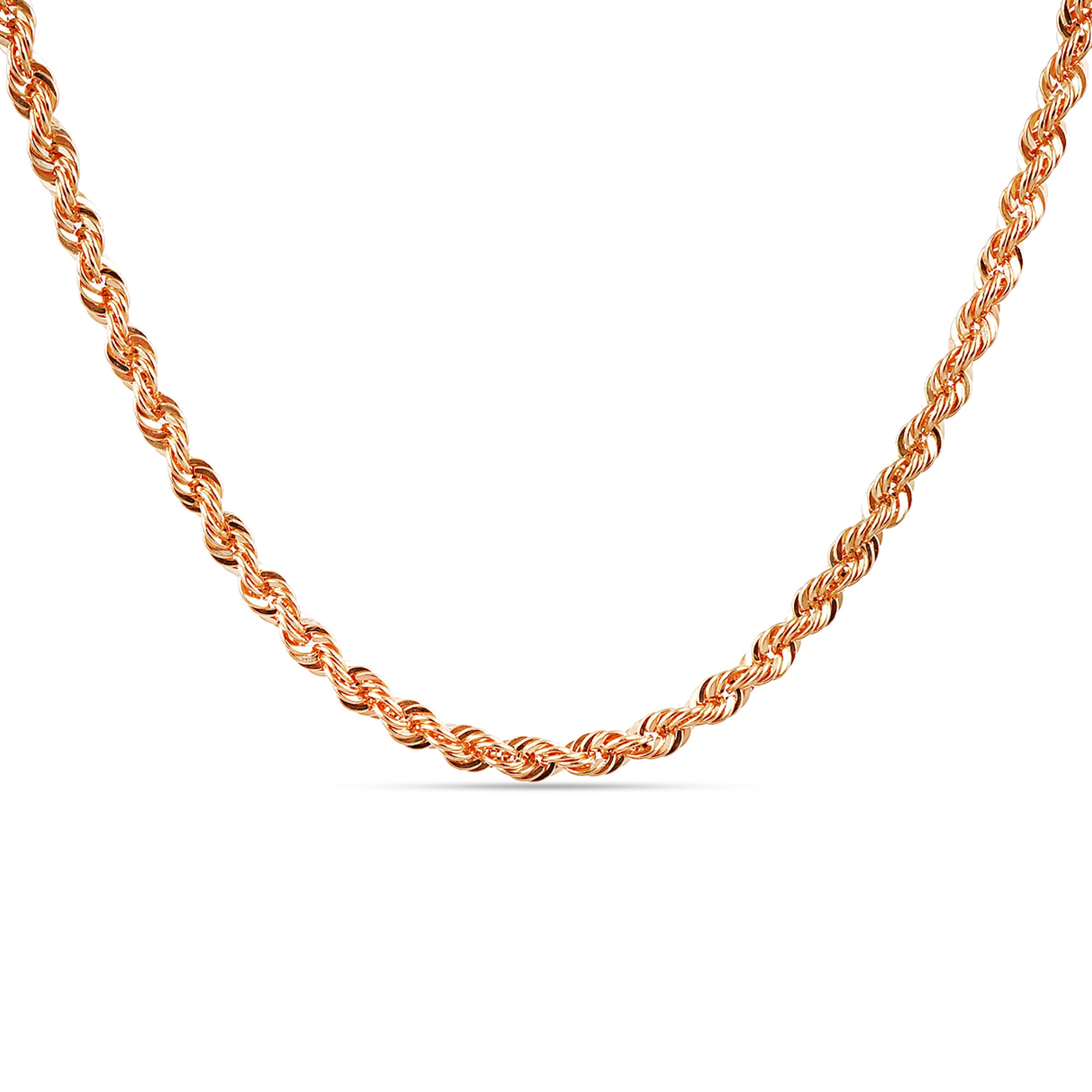 22 kt solid gold handcrafted hollow rope desgin chain for self or anniversary