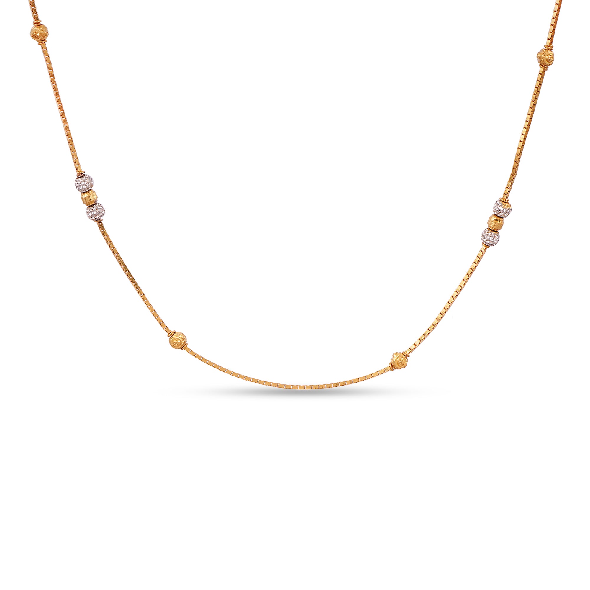 22k Gold 916 Chain - Handmade Indian Designer Gold Chain - Versatile and Precious Chain