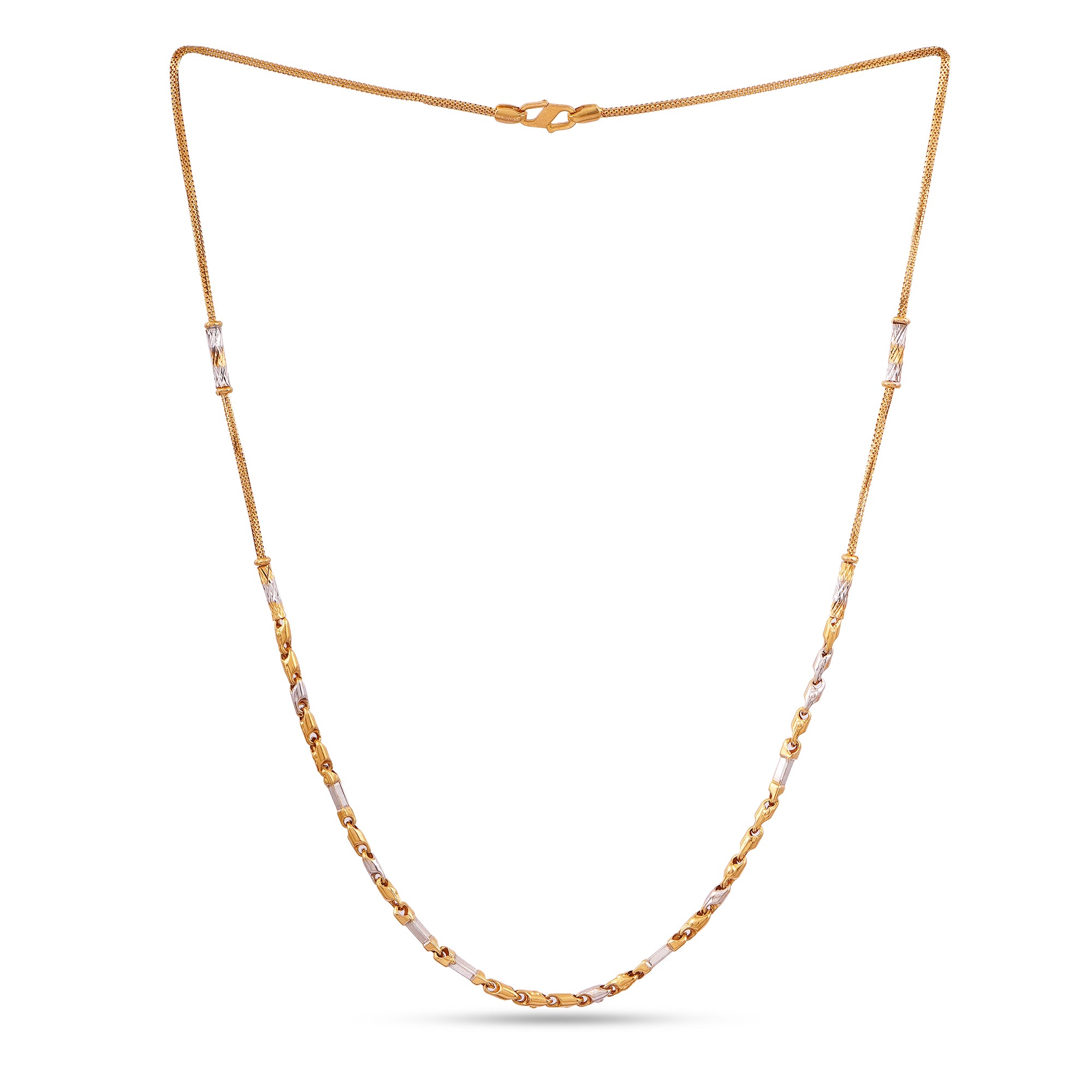 22k Solid Gold Chain - 916 Hallmarked - Handcrafted Designer Chain - Elegant and Precious