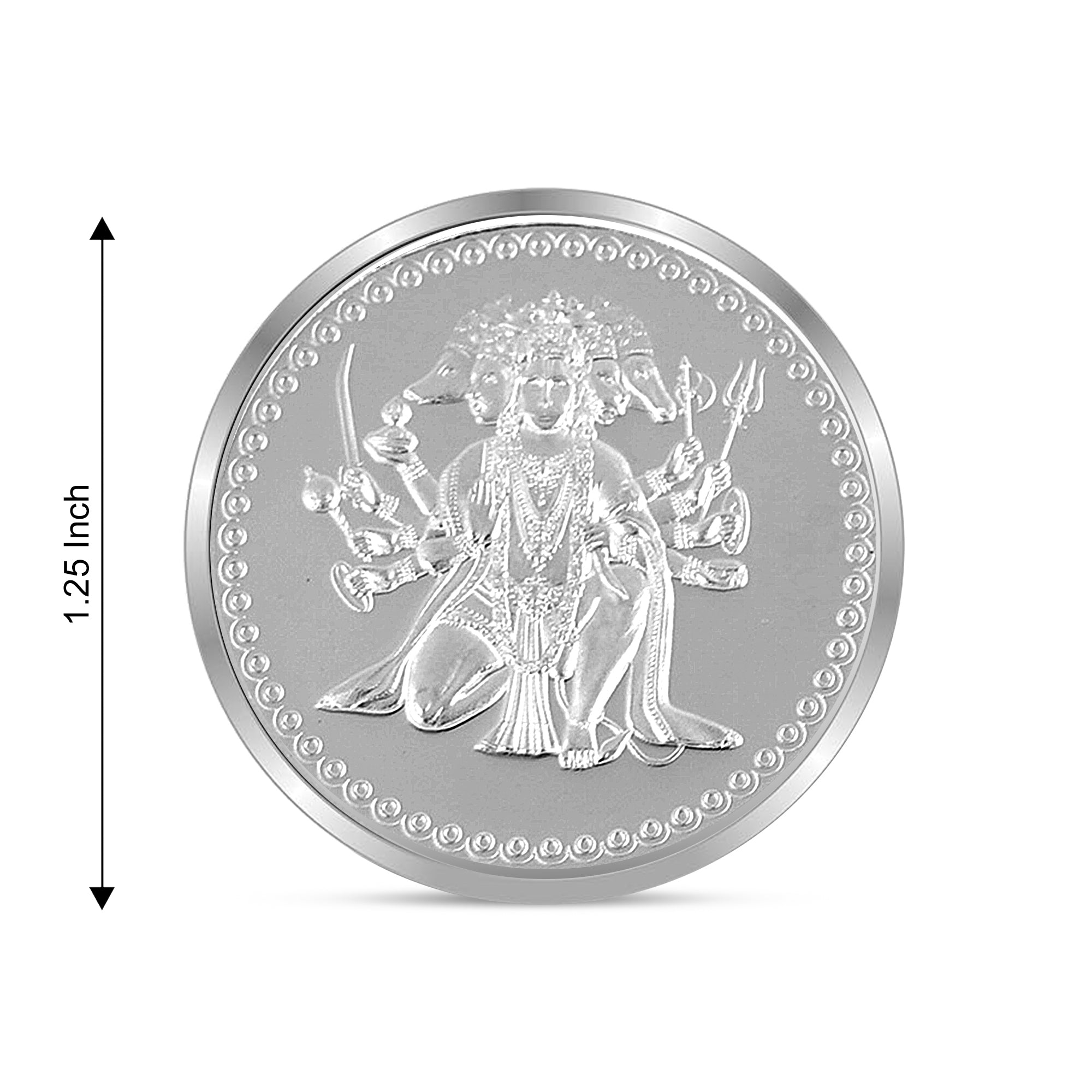 999 silver Panchmukhi Hanuman ji coin