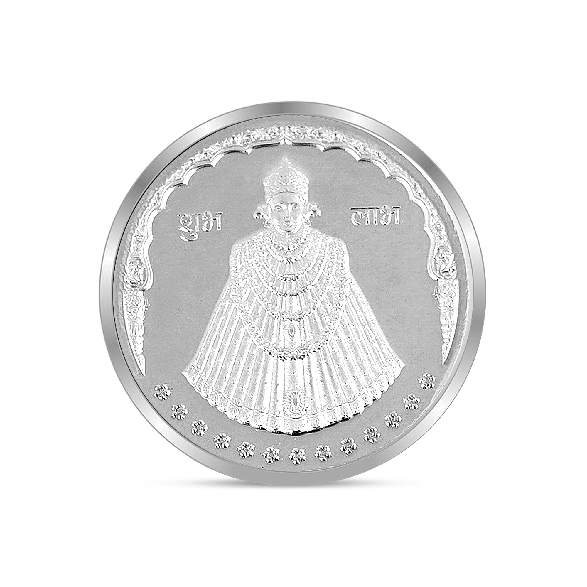 100% Pure Solid Silver Shri Khatu Shyam Coin with Bow and Arrow Symbol