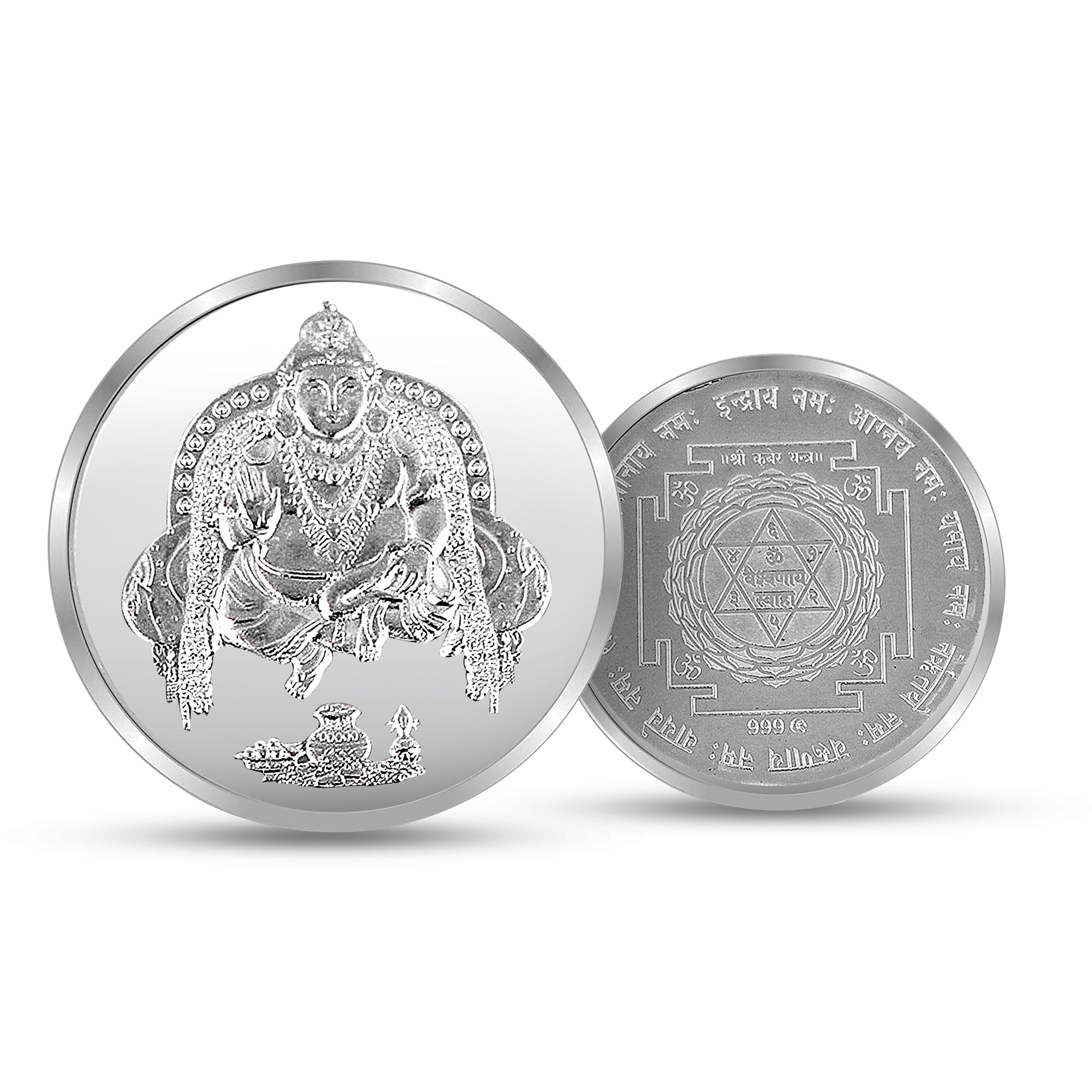 999 Silver Coin Kuber Coin with Kuber yantra, Lord of Money