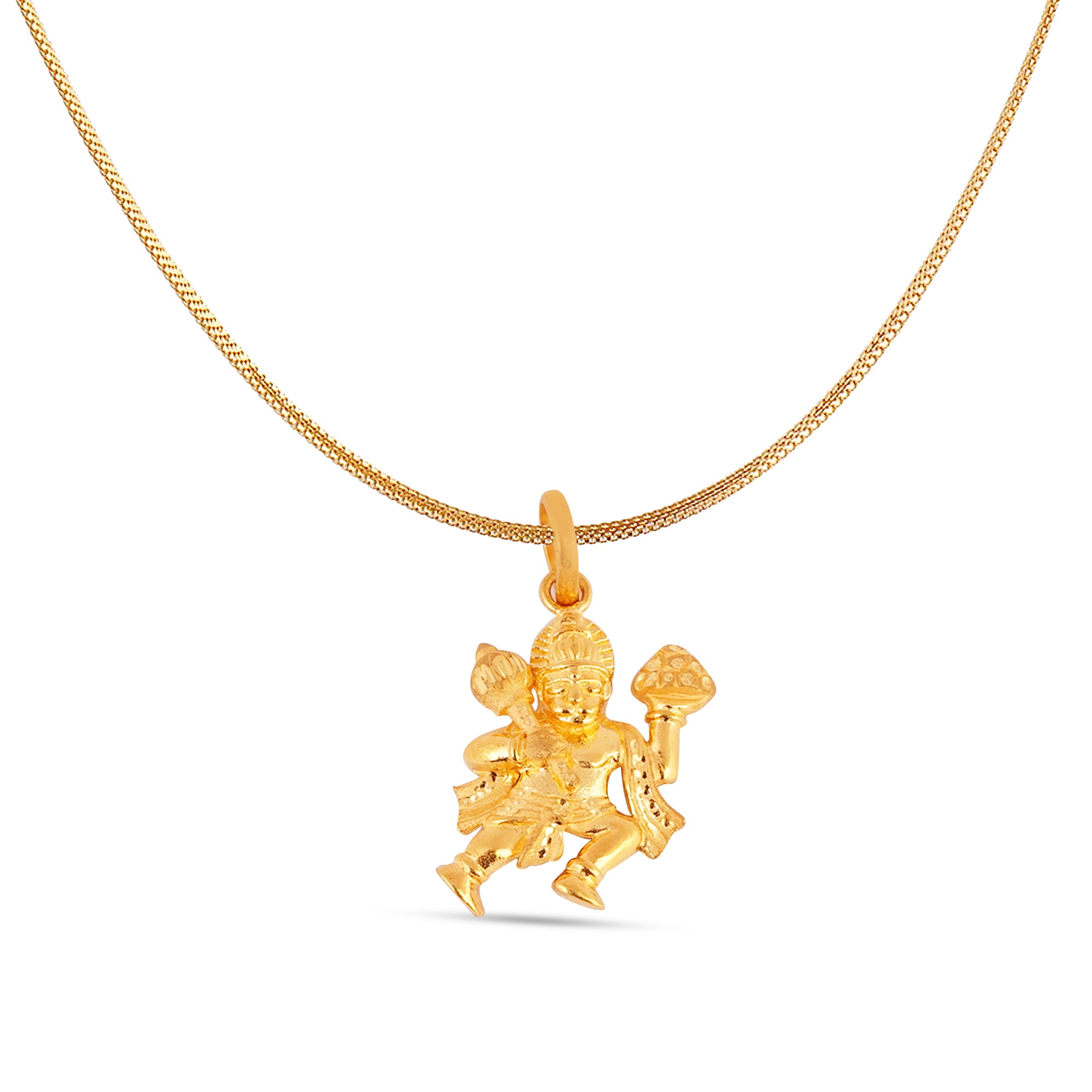 Mystical 22K Gold Hanuman Ji Pendant - Handcrafted Elegance