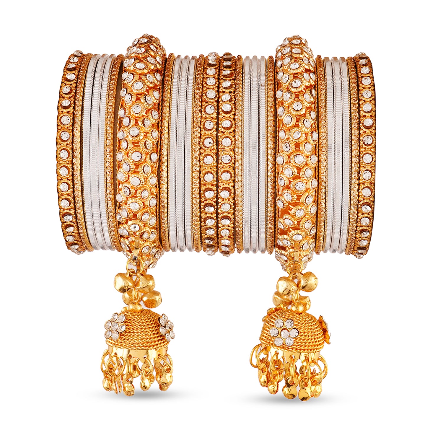 Indian Ethnic Partywear Bangles with Golden Polish