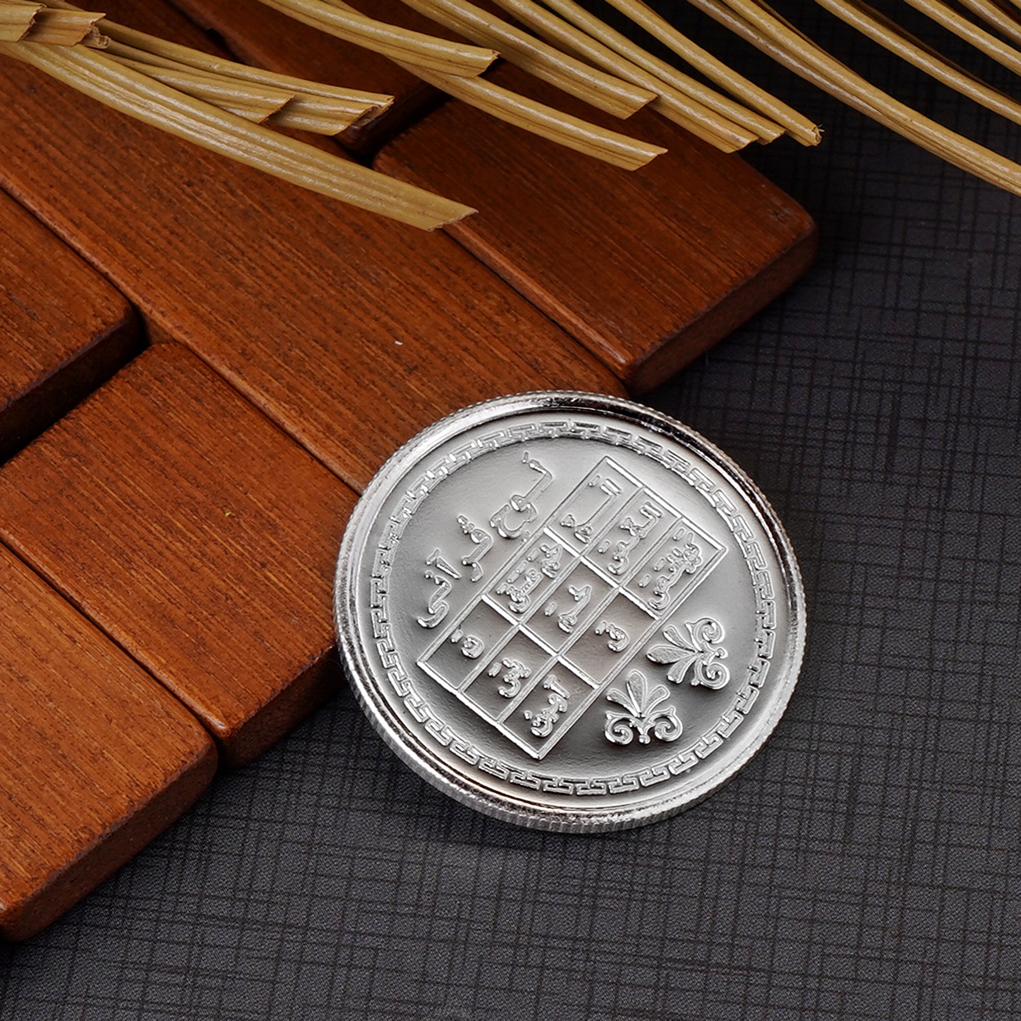 100% Pure Solid Silver Kaba with Kalma on Back Side