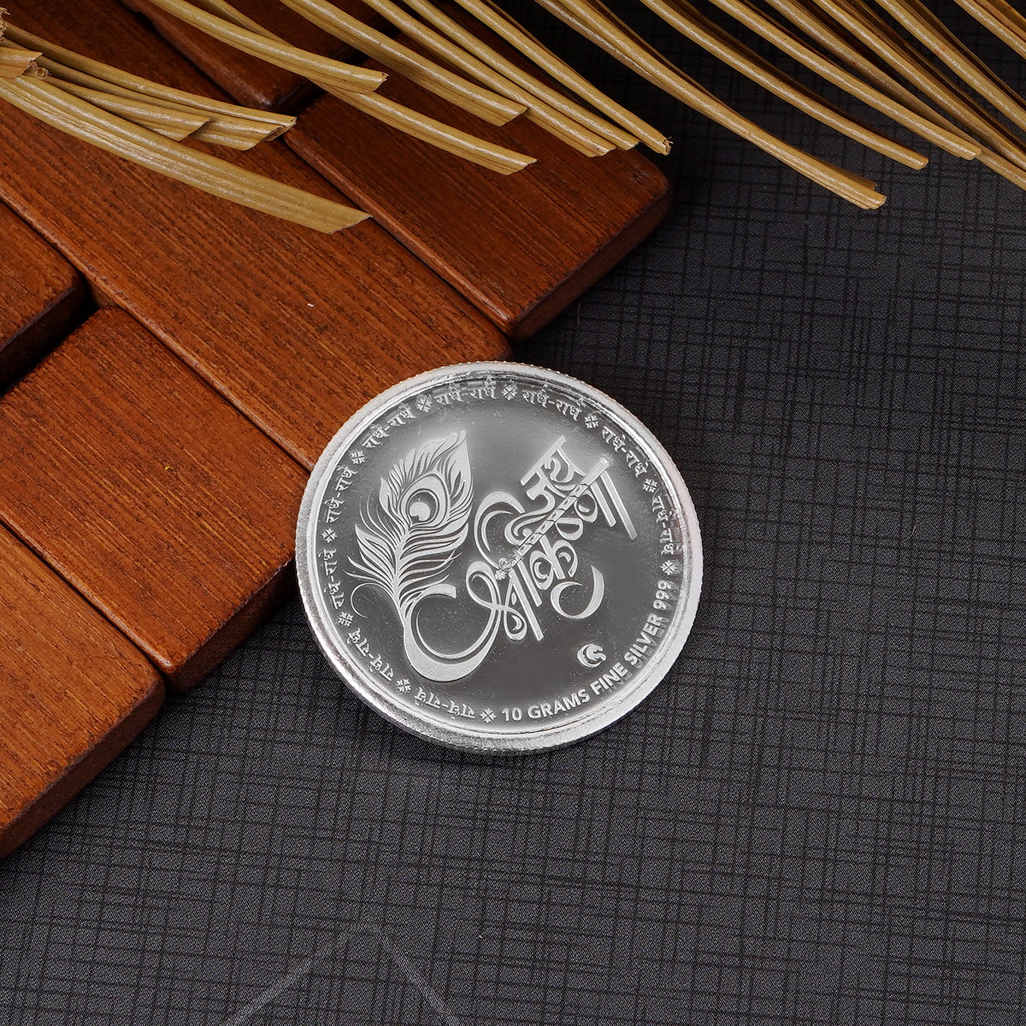 100% Pure silver radha krishan ji coin