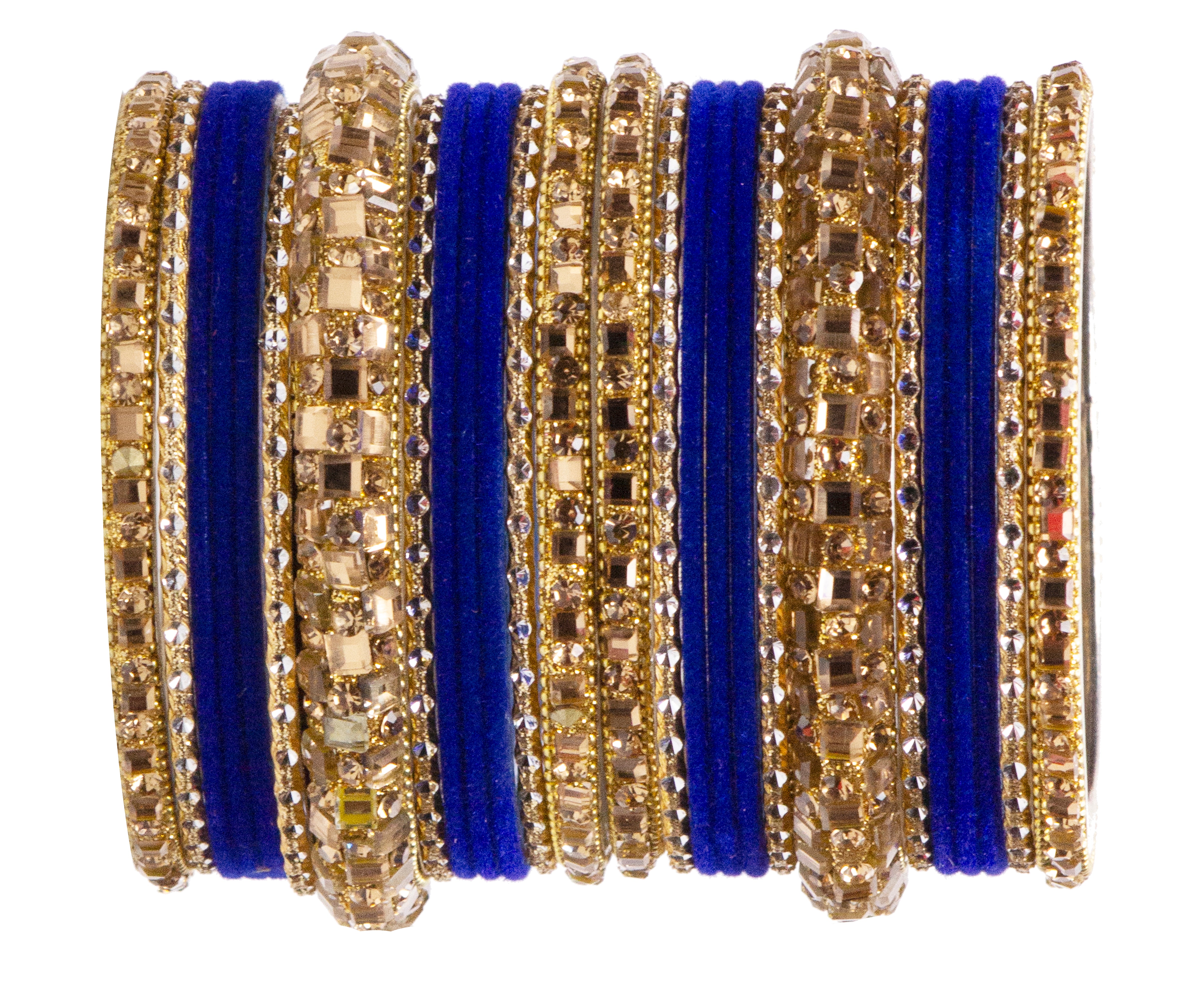 Bridal Kundan Bangles Set Plain Metal Charm Bracelet For Women Indian- Partywear