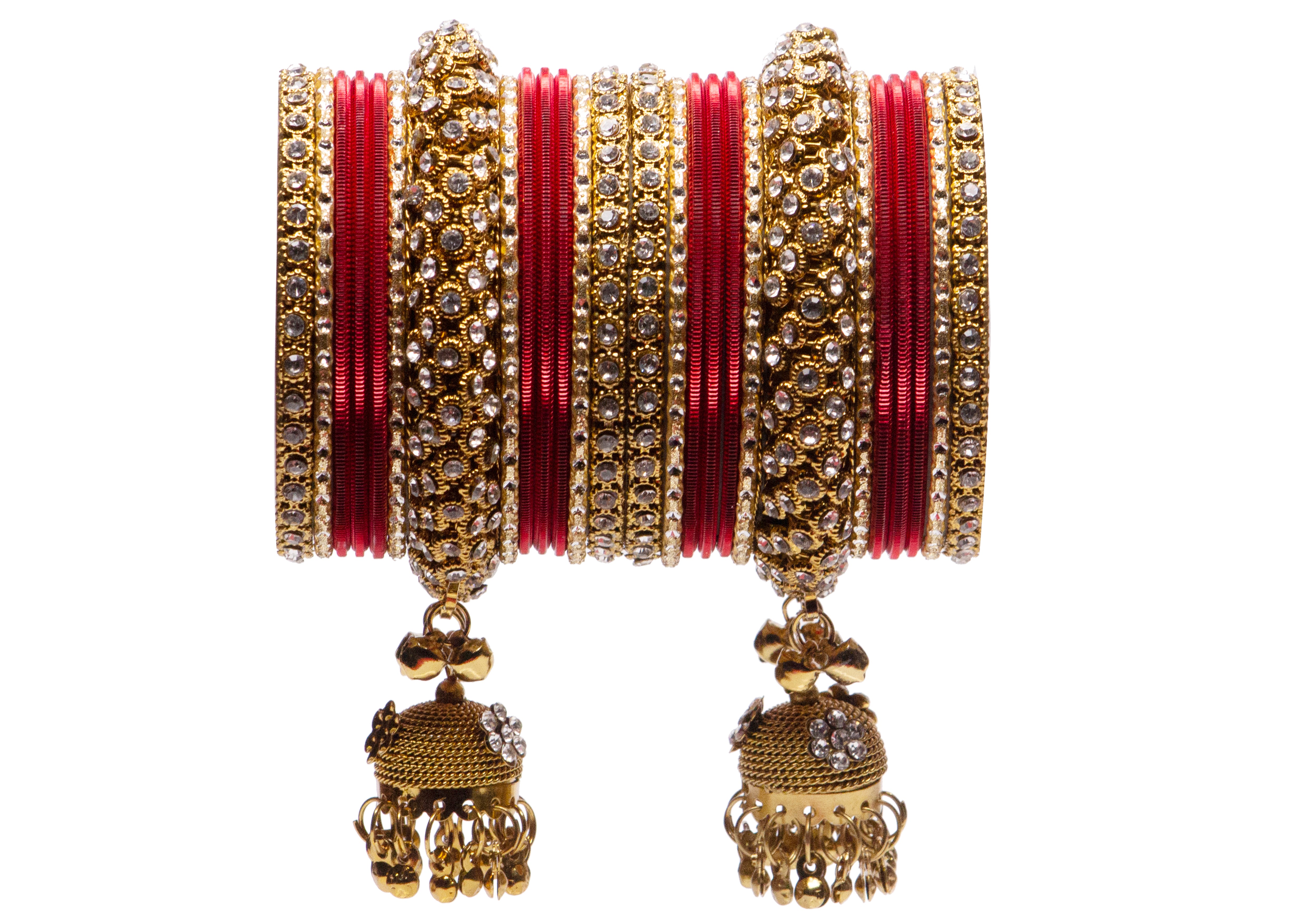 Bridal Kundan Bangles Set Plain Metal Charm Bracelet For Women Indian Partywear