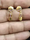 Gold Stud Earring Women's Earrings Handmade Stud Earring 22kt Yellow Gold Dangle