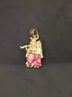 22Kt 916 Hallmark Solid Gold Radha Krishan Ji Pendent with Meenakari for Wear